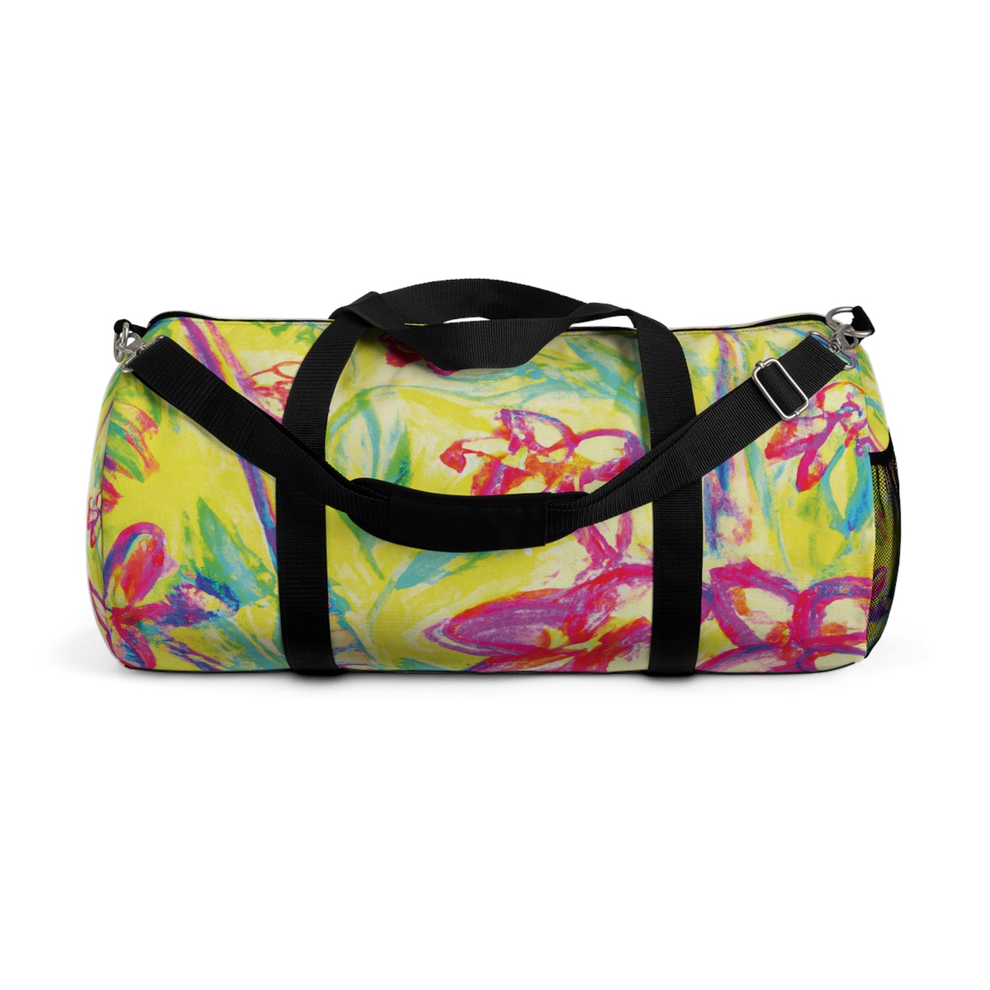 Tropical Rainforest Duffel Bag - Perfect for Travel and Gym / Tropical Doodles, Yellow