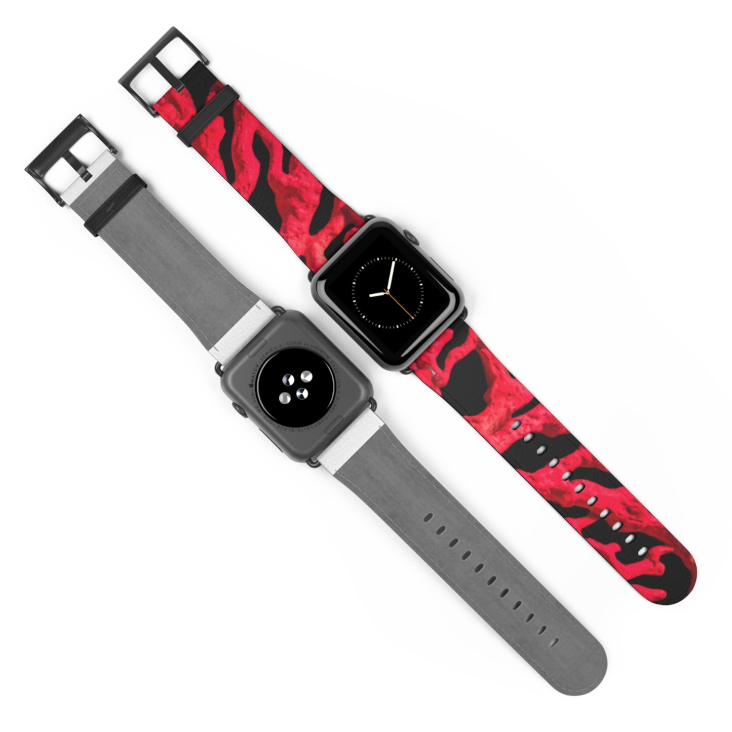Apple Watch Band - Red Coral, black background