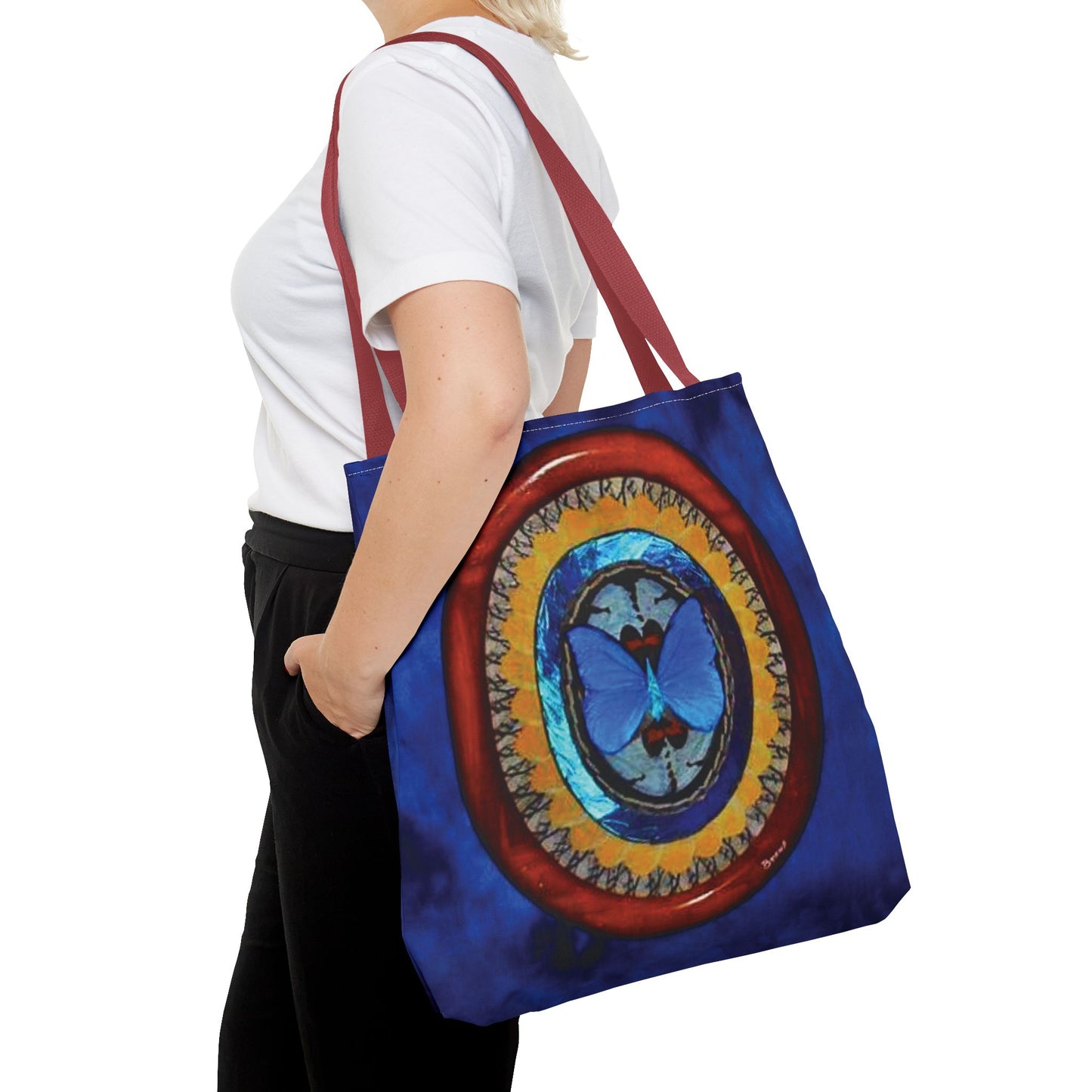 Real Oval Butterfly Wing Art Tote Bag - 3 Sizes