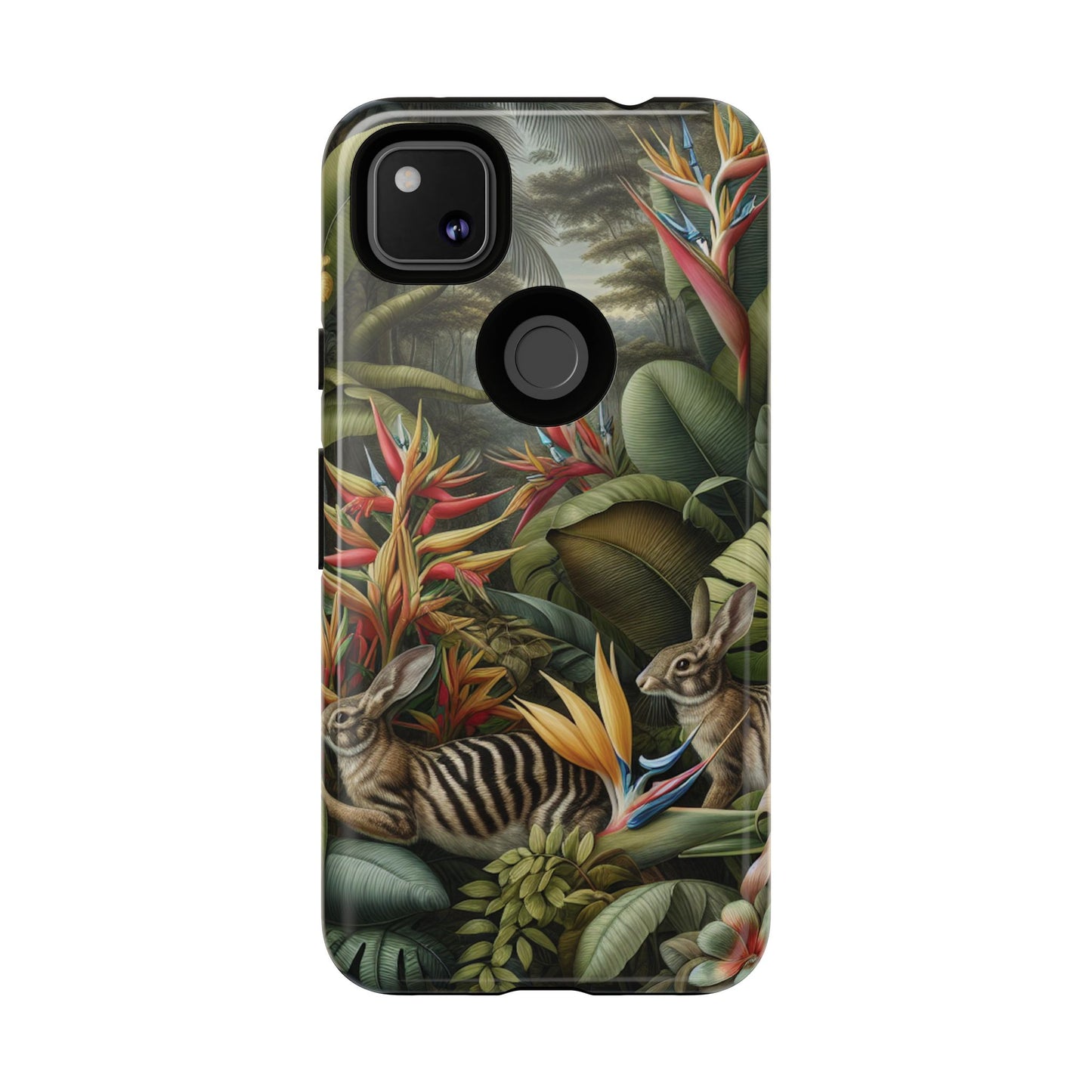 Rainforest Rabbit Outing Phone Case - Tough Cases with Summer Vibe