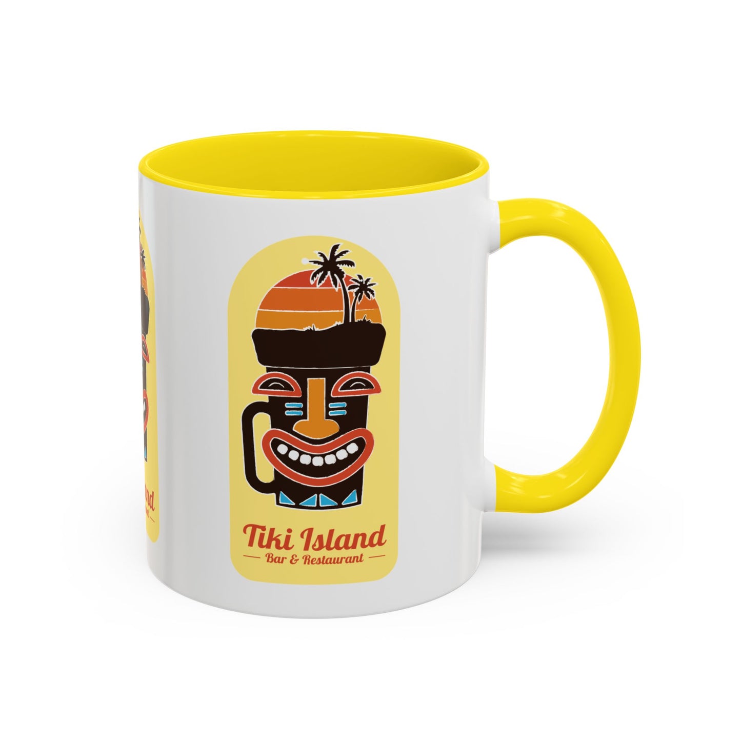 Copy of Tiki Island Accent Coffee Mug, 8 Colors - Fun Tropical Drinkware for Beach Vibes, Yellow