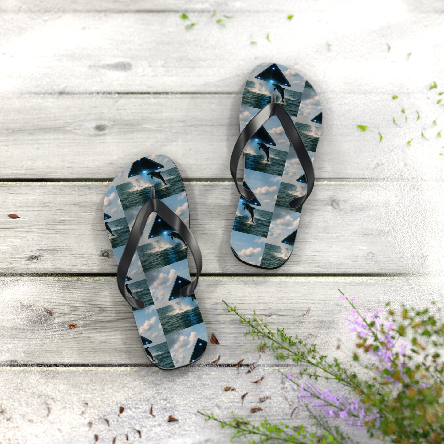 Flip Flops - UFO and Dolphin