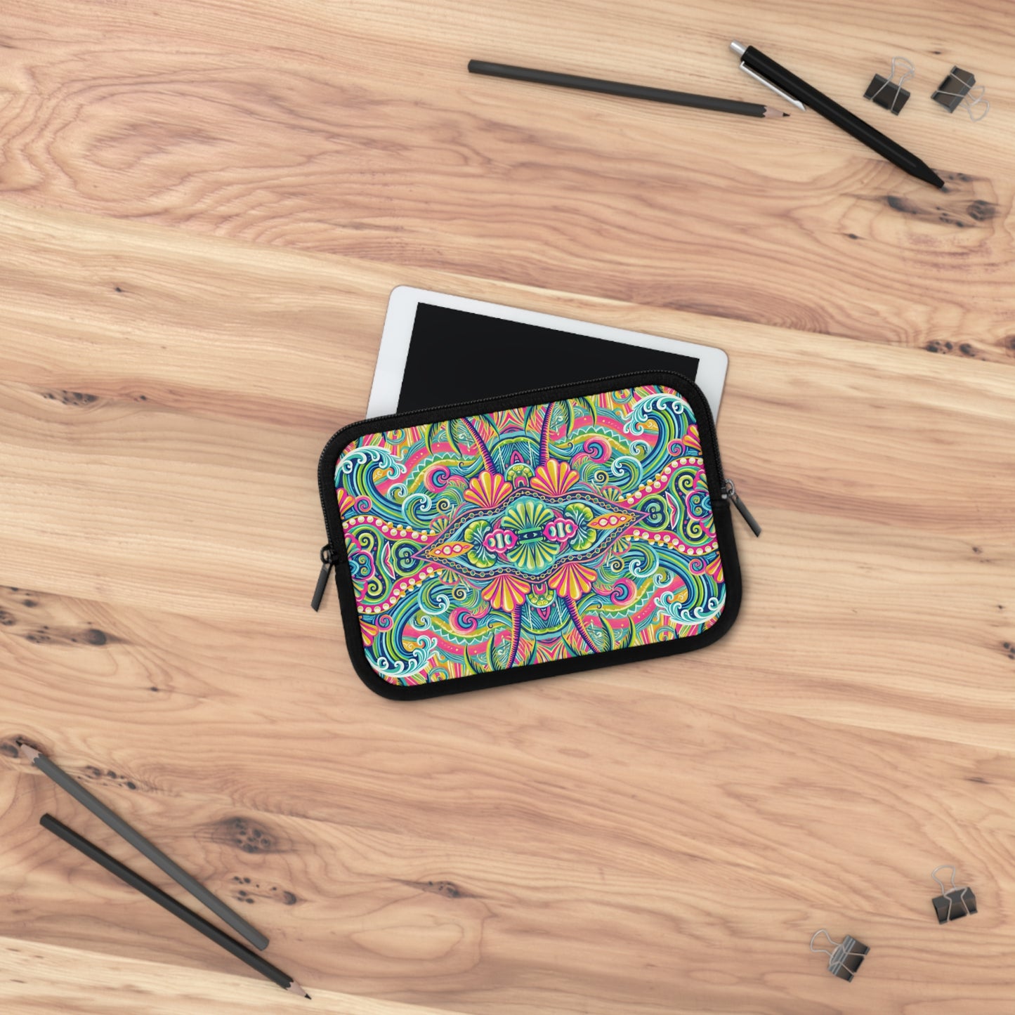 Tropical Laptop Sleeve, 5 Sizes - Perfect for Beach Lovers & Students / Kaleido Bay