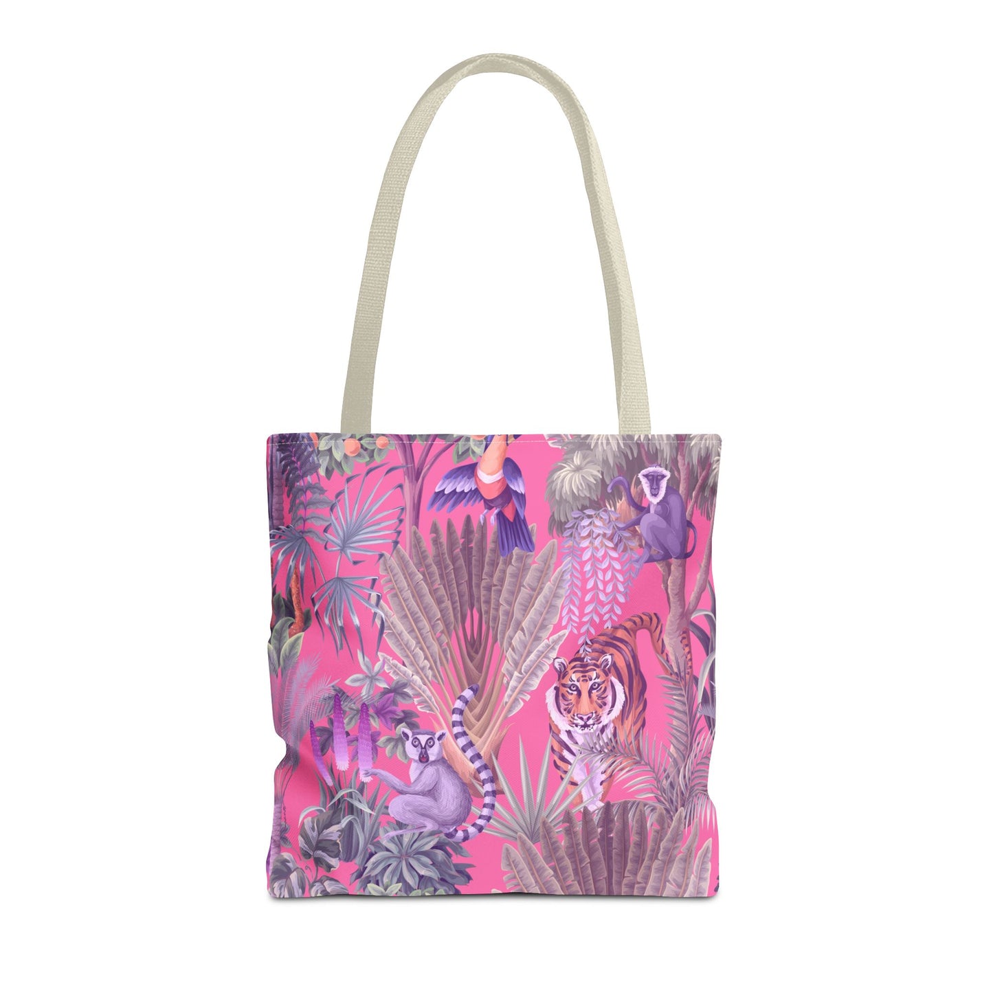 Tiger Haven, Pink Tote Bag - 3 Sizes