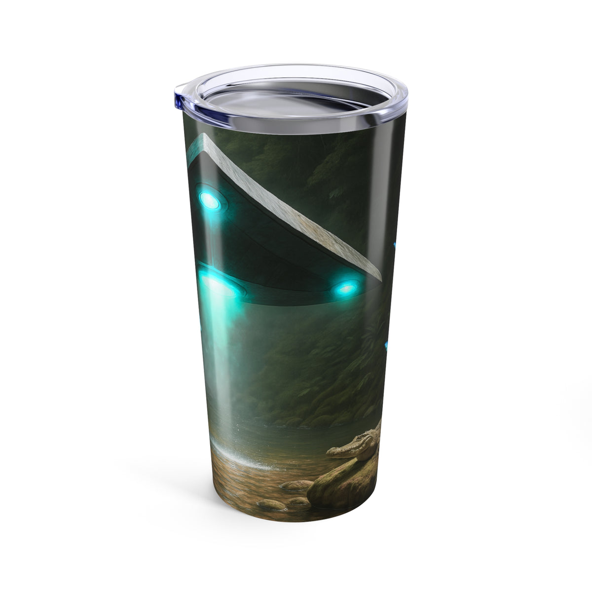 20oz Tropical Glossy Tumbler - UFO and Waterfall