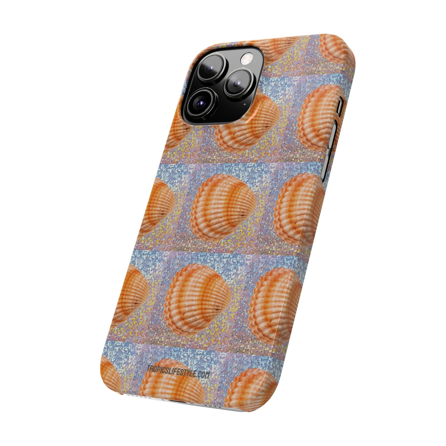 Slim Phone Cases - Disco Orange Scallop