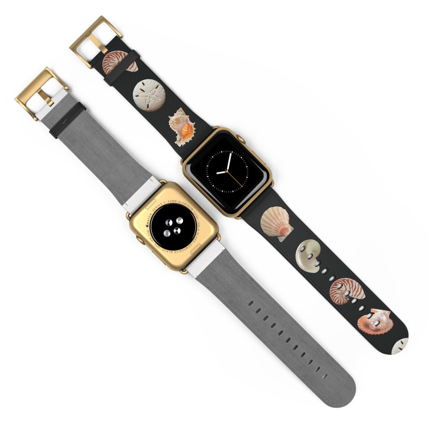 Apple Watch Band - Mixed REAL Seashells/Black