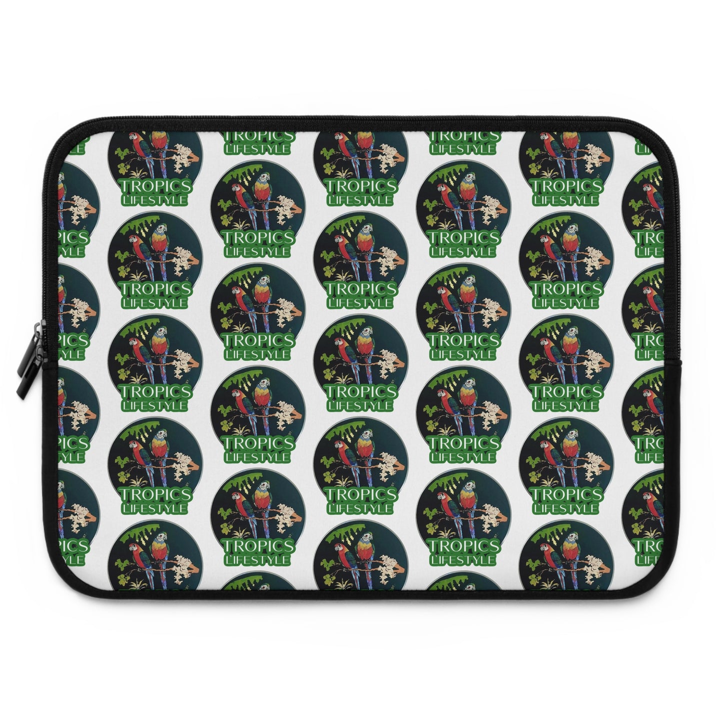 Tropical Laptop Sleeve, 5 Sizes - Perfect for Beach Lovers & Students / Two Brazilian Parrots