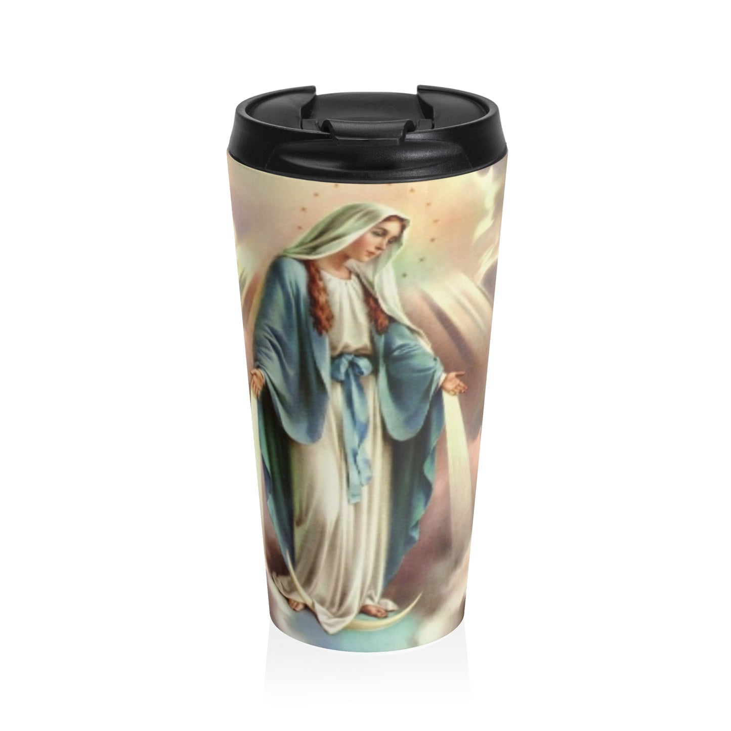 15 oz. Stainless Steel Travel Mug / Religious, Our Lady of Grace