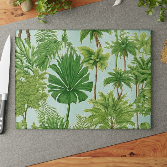 Glass Cutting Board, 2 sizes - Violet's Favorite Palms