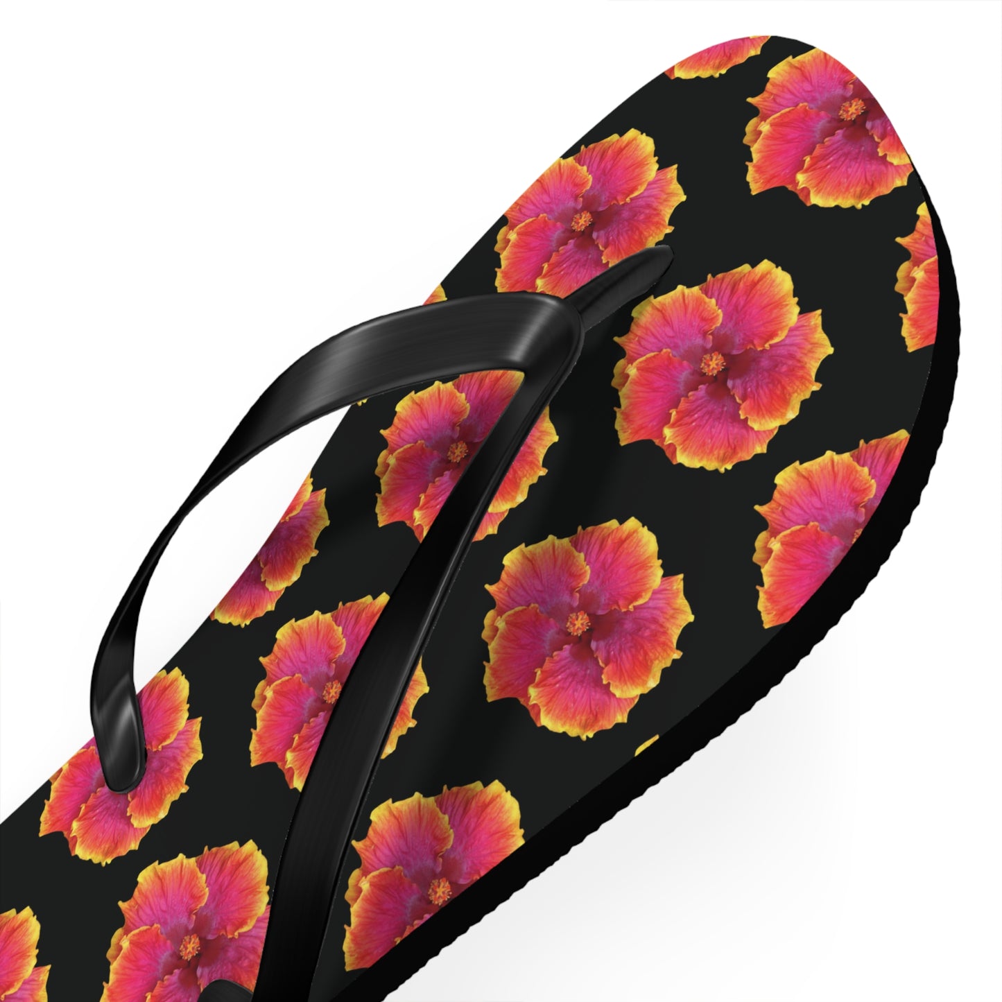 Flip Flops - Sunset Hibiscus/Black