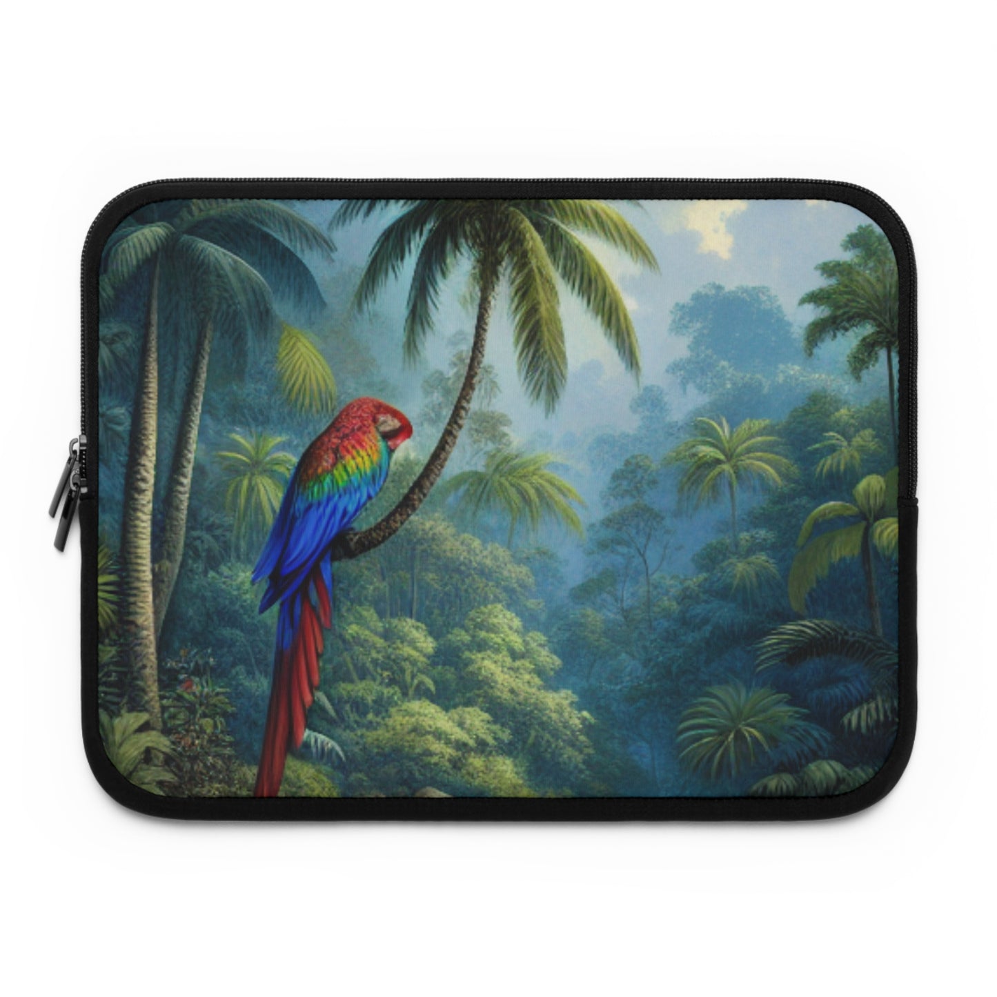 Tropical Laptop Sleeve, 5 Sizes - Perfect for Beach Lovers & Students / Sleeping Parrot Beauty