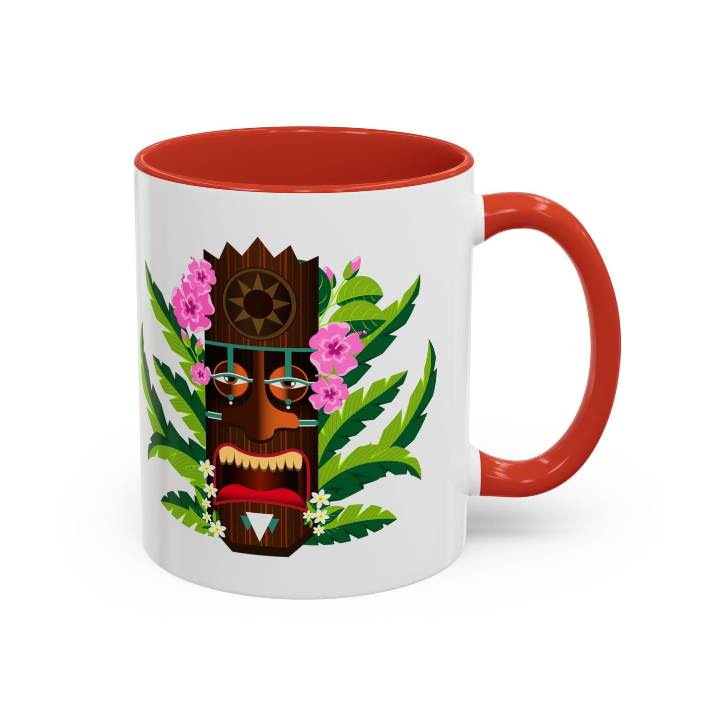 Accent Coffee Mug (11, 15oz), 8 Colors - Tiki Boss Nani