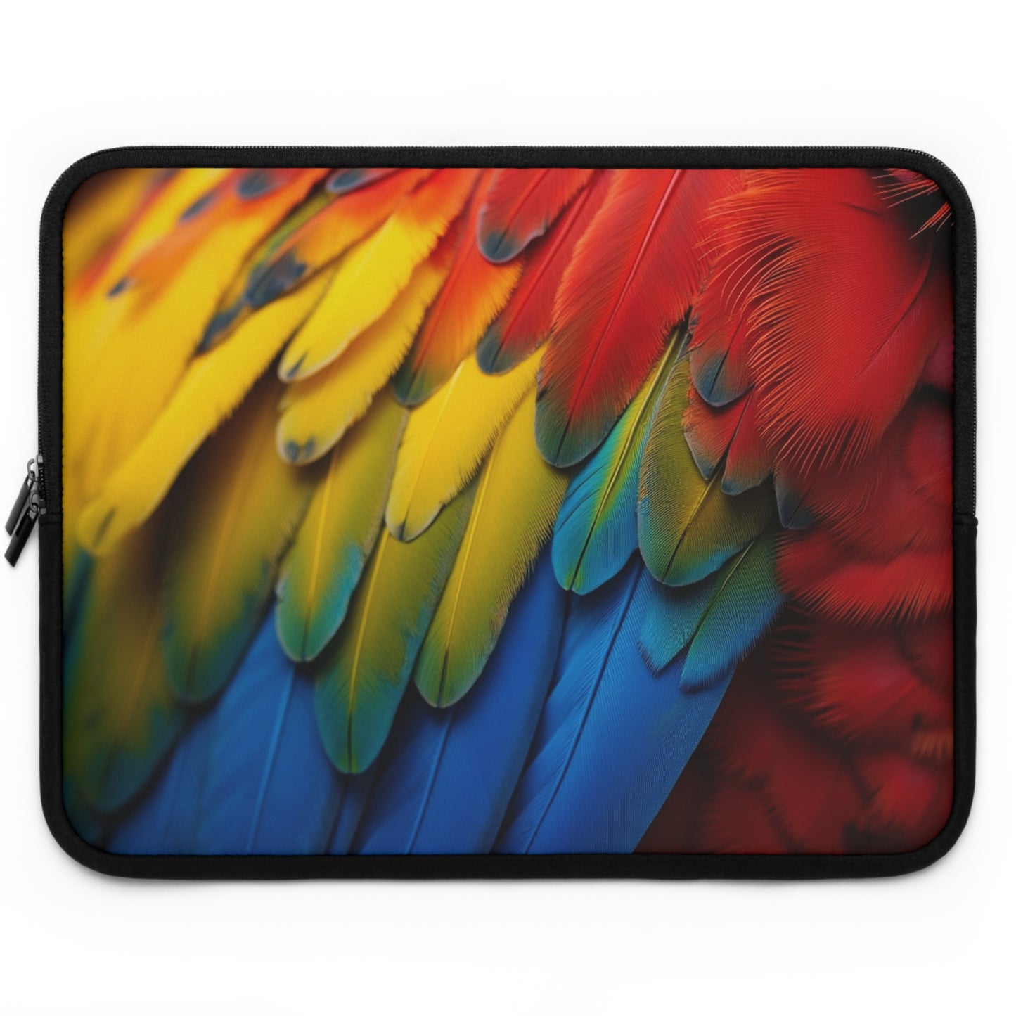 Tropical Laptop Sleeve, 5 Sizes - Perfect for Bird Lovers & Students / Macaw Feathers