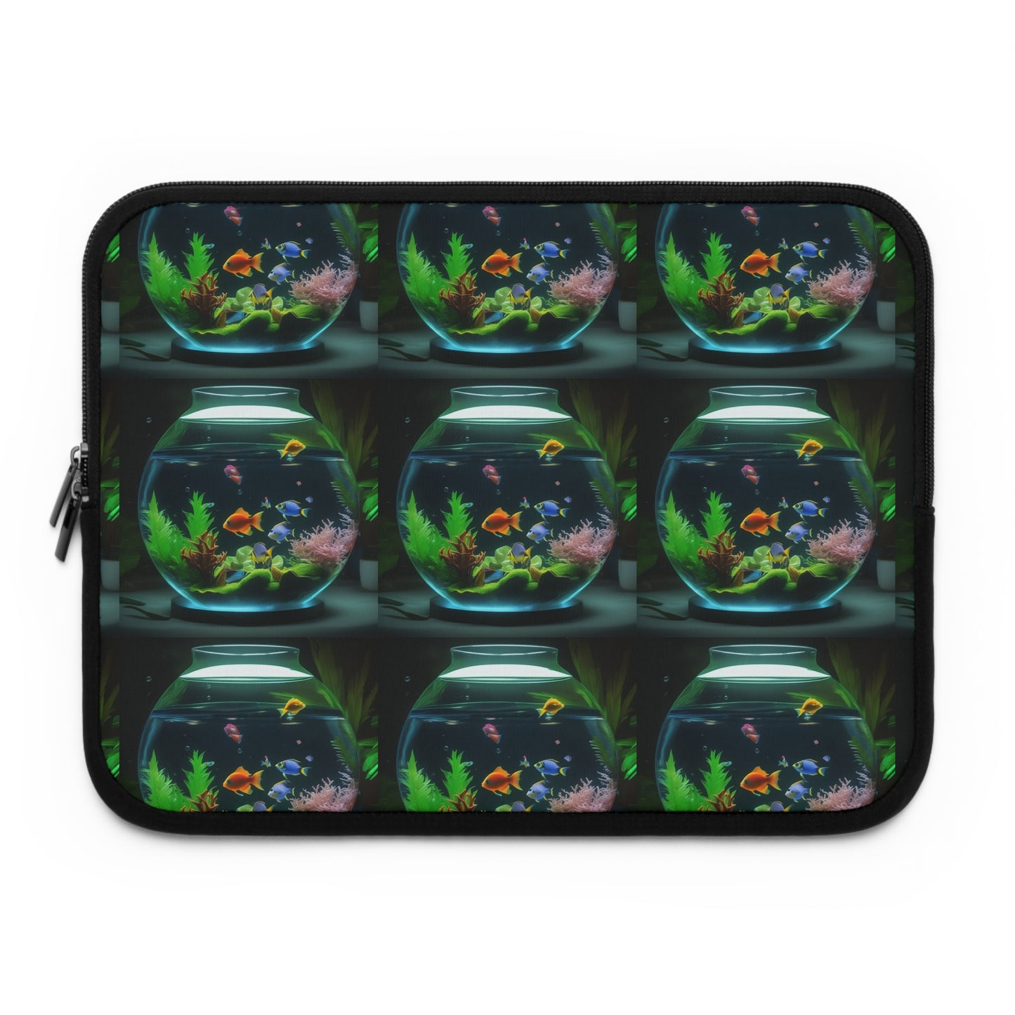 Tropical Laptop Sleeve, 5 Sizes - Perfect for Fish Lovers & Students / Tropical Fish Bowl #2