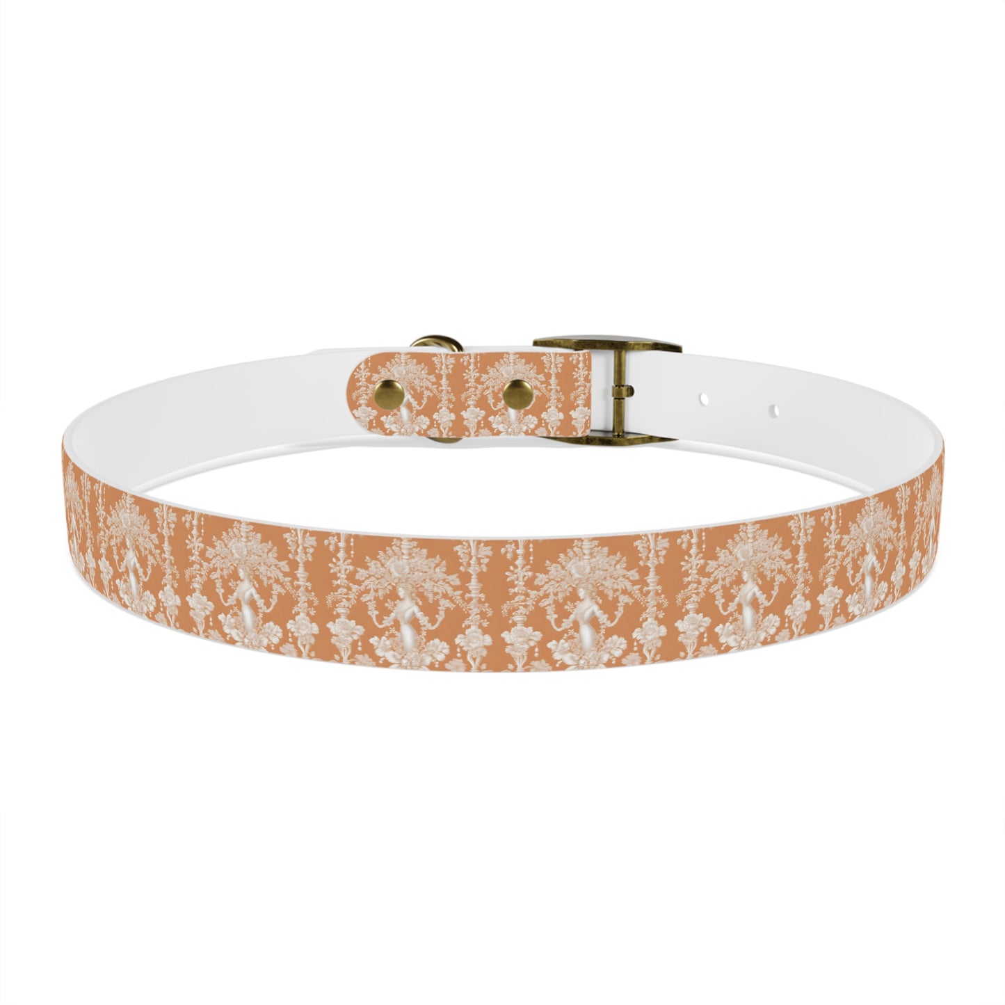 Dog Collar - Pearl Lady Toile, melon