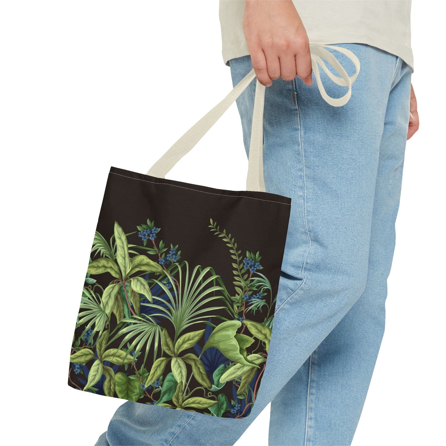 Tropical Midnight Jungle Tote Bag - 3 Sizes