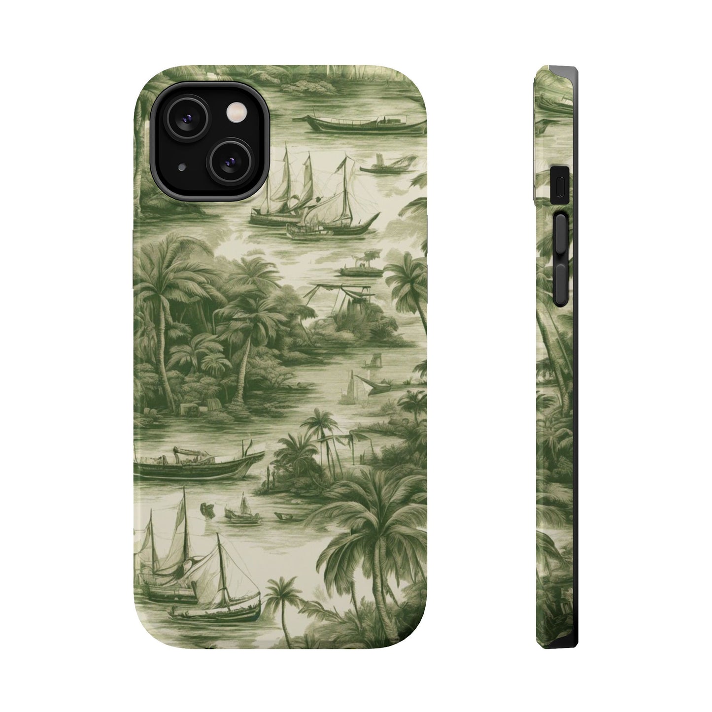 Magnetic Tough Cases, Tropical Toile #1, Green, Various Models