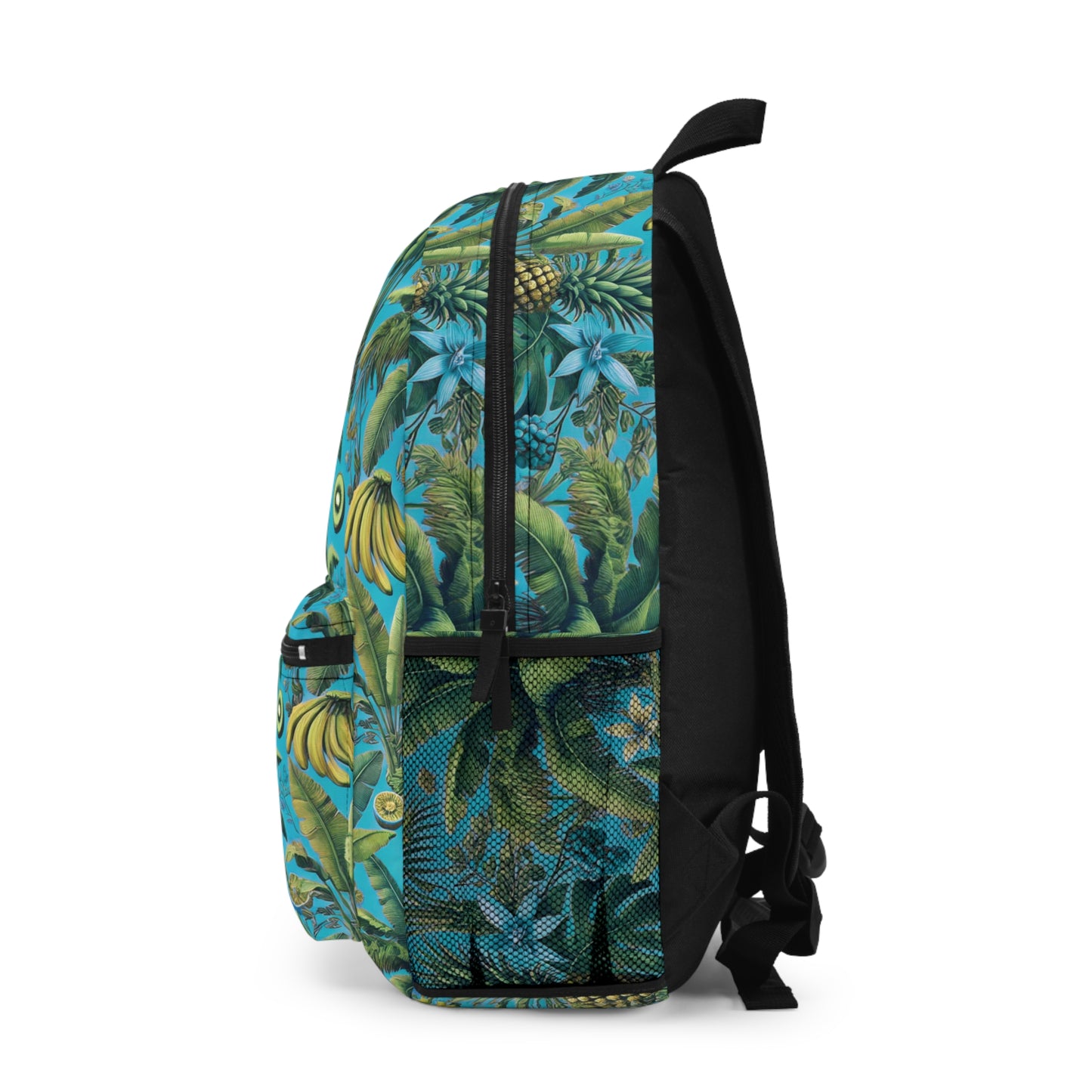 Tropical Backpack  / More Tropical Fruit, Aqua Blue