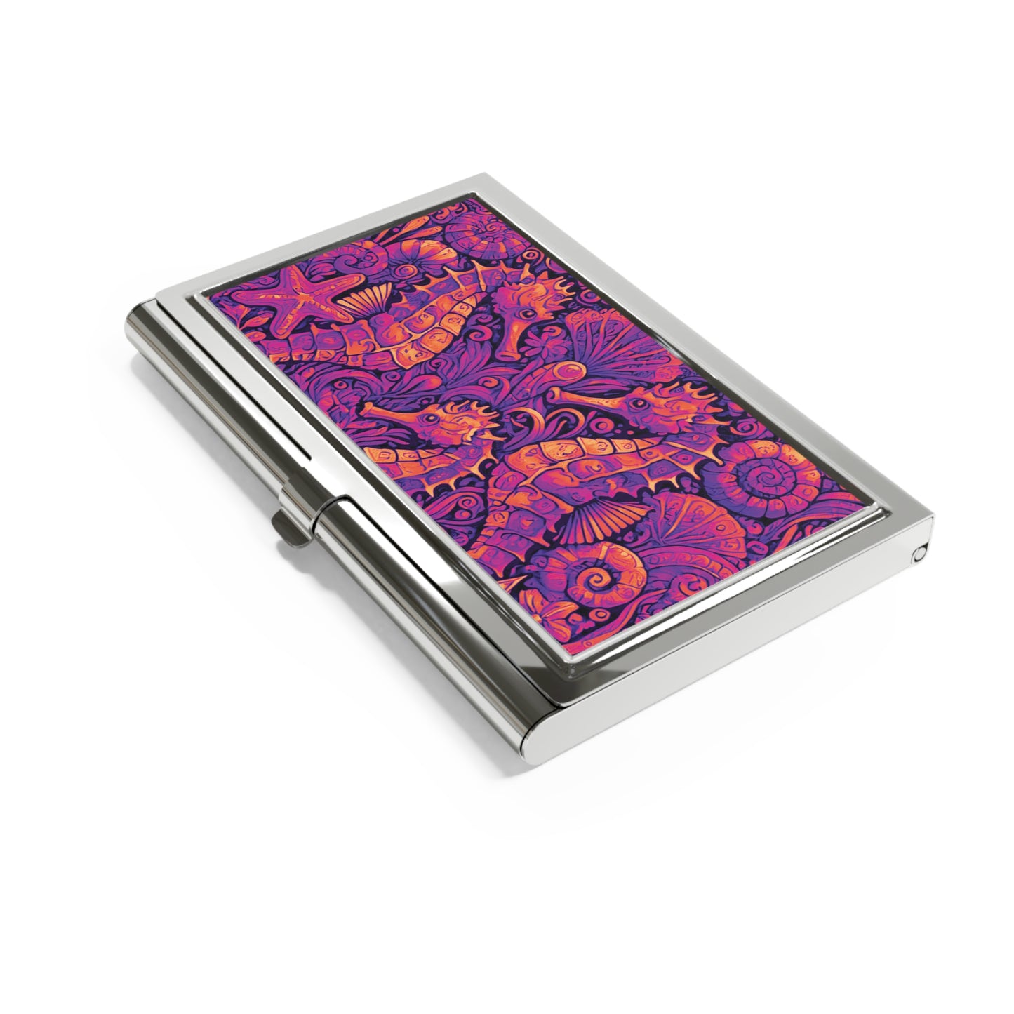 Business Card Holder/Case - Seahorse Trio, Heatwave