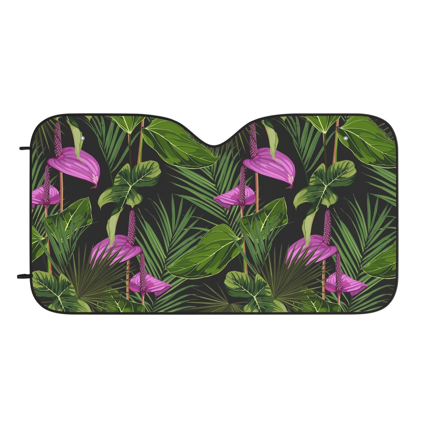 Tropical Car Sun Shades / Anthurium and Palm