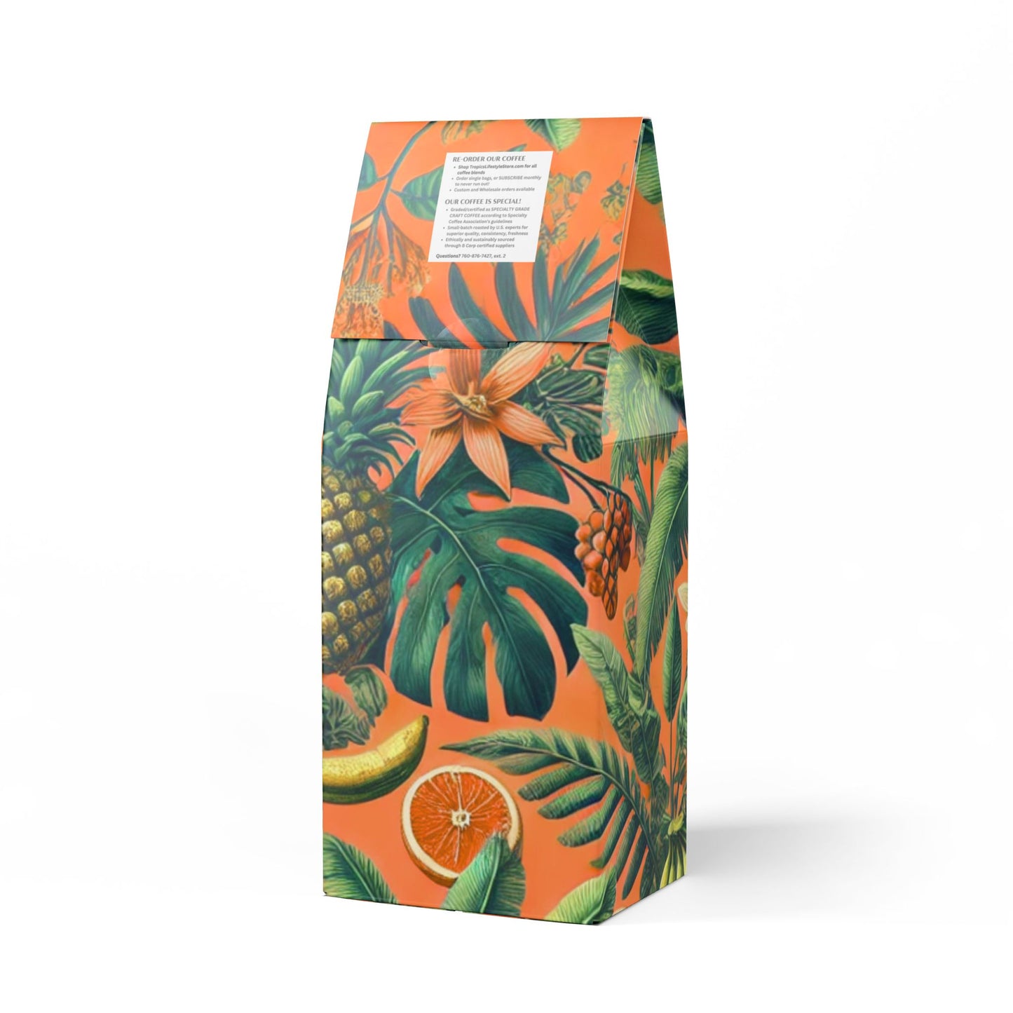 Golden Sands Single Origin™ Coffee (Light-Medium Roast) Specialty Grade, Small Batch / Palms and More Tropical Fruit, Orange