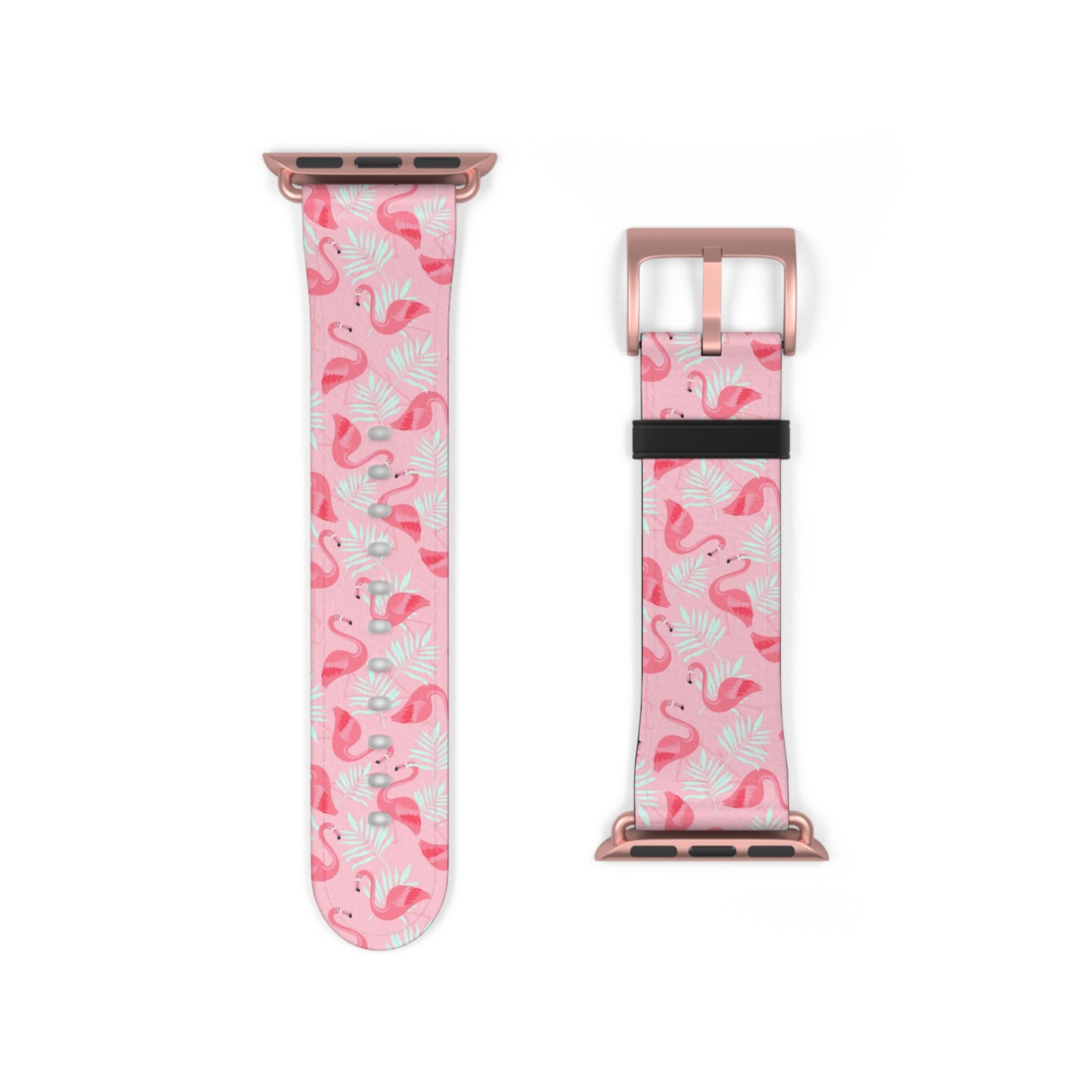 Watch Band - Flamingo With White Palms