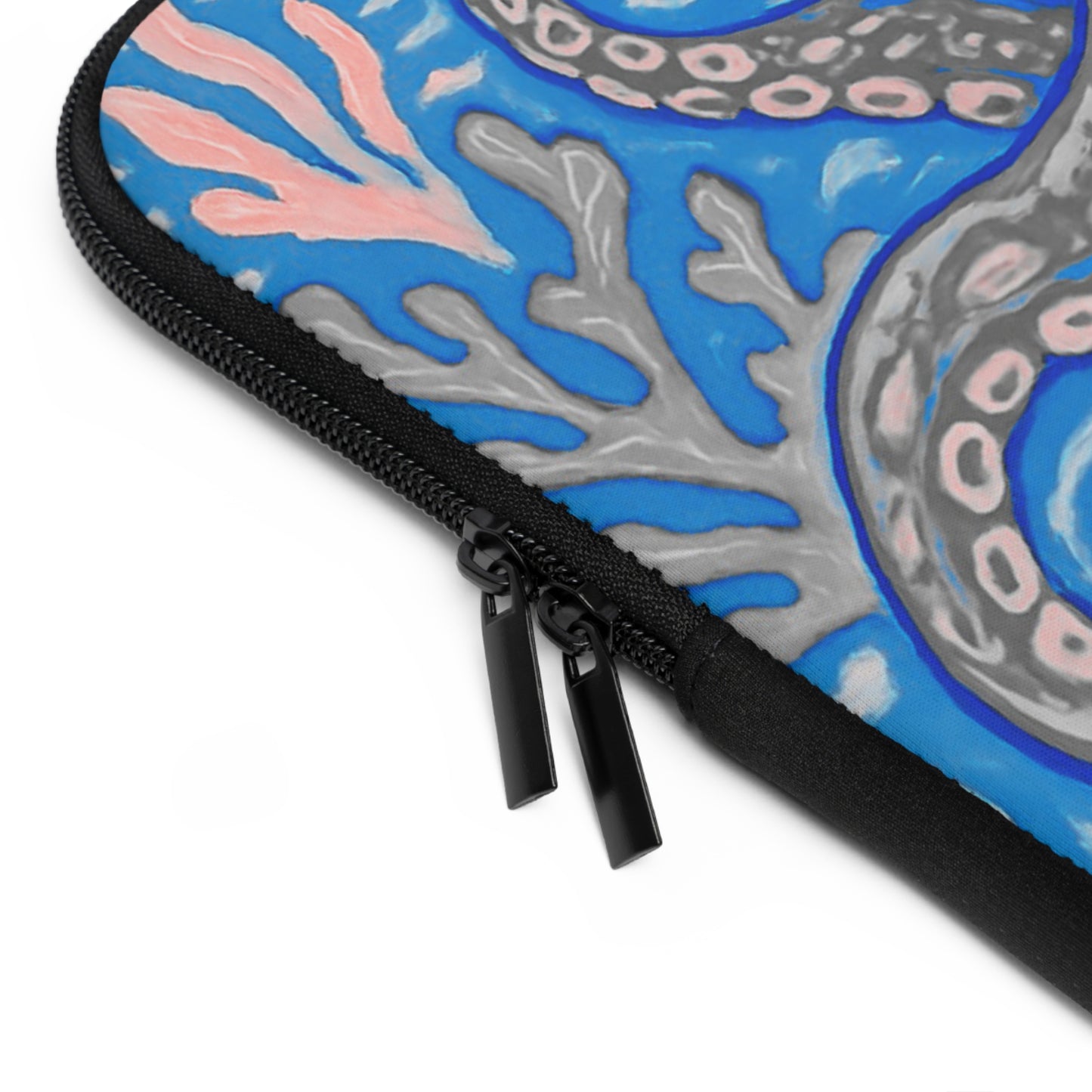 Tropical Laptop Sleeve, 5 Sizes - Perfect for Beach Lovers & Students / Octopus Kraken Joe, Slate
