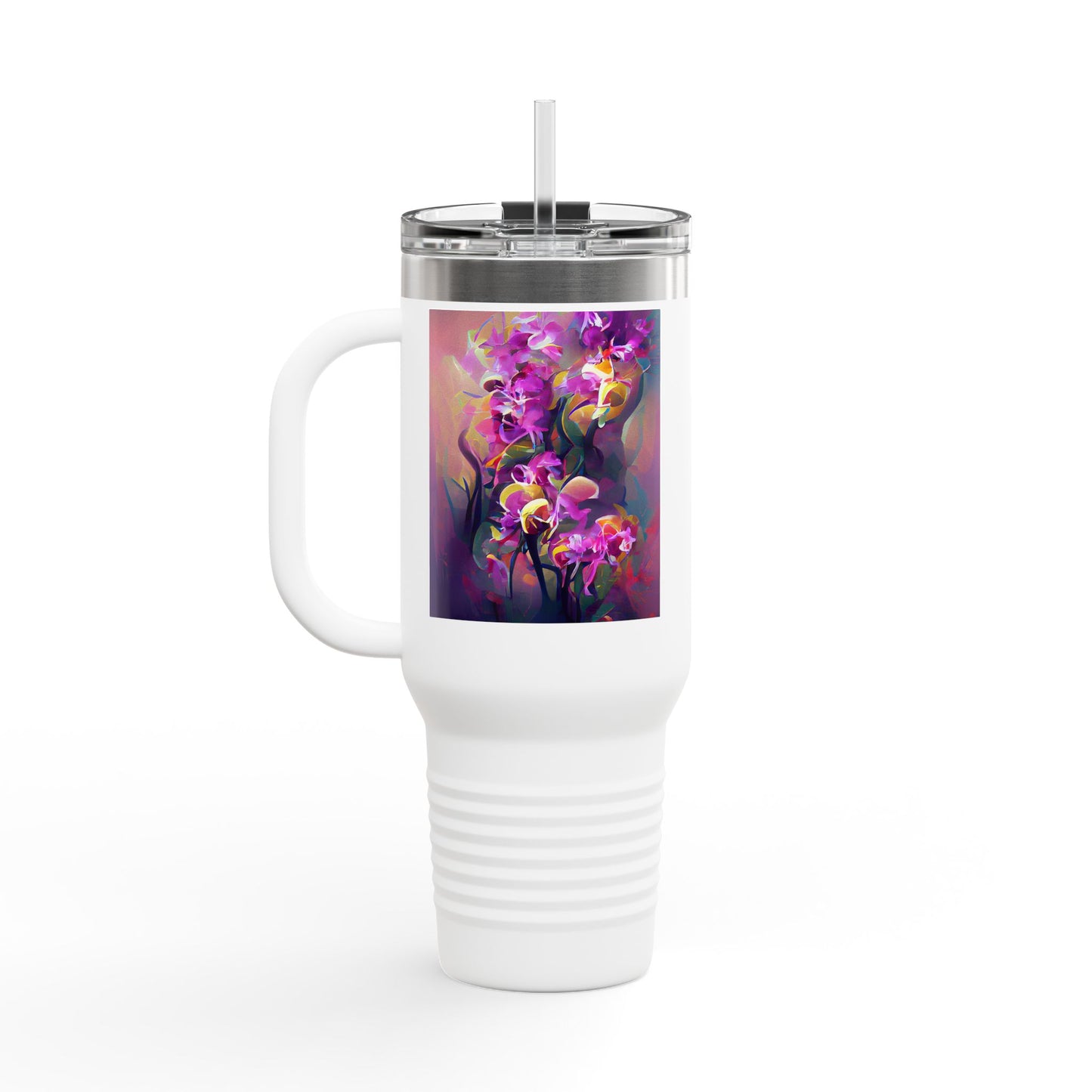 Fantasy Orchids nsulated Travel Mug - 40oz - Perfect for Outdoor Adventures