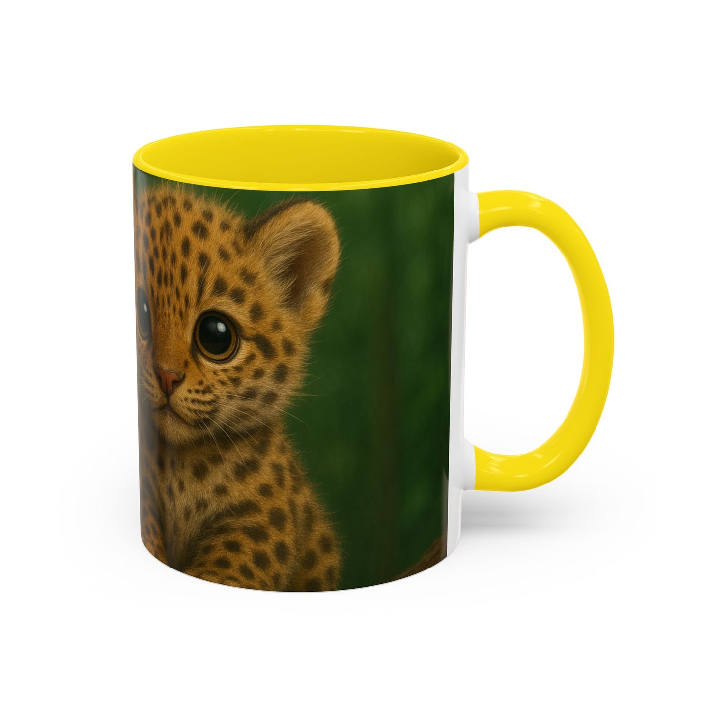 Accent Color Coffee Mug (11, 15oz), 8 Colors - Baby Jaguars
