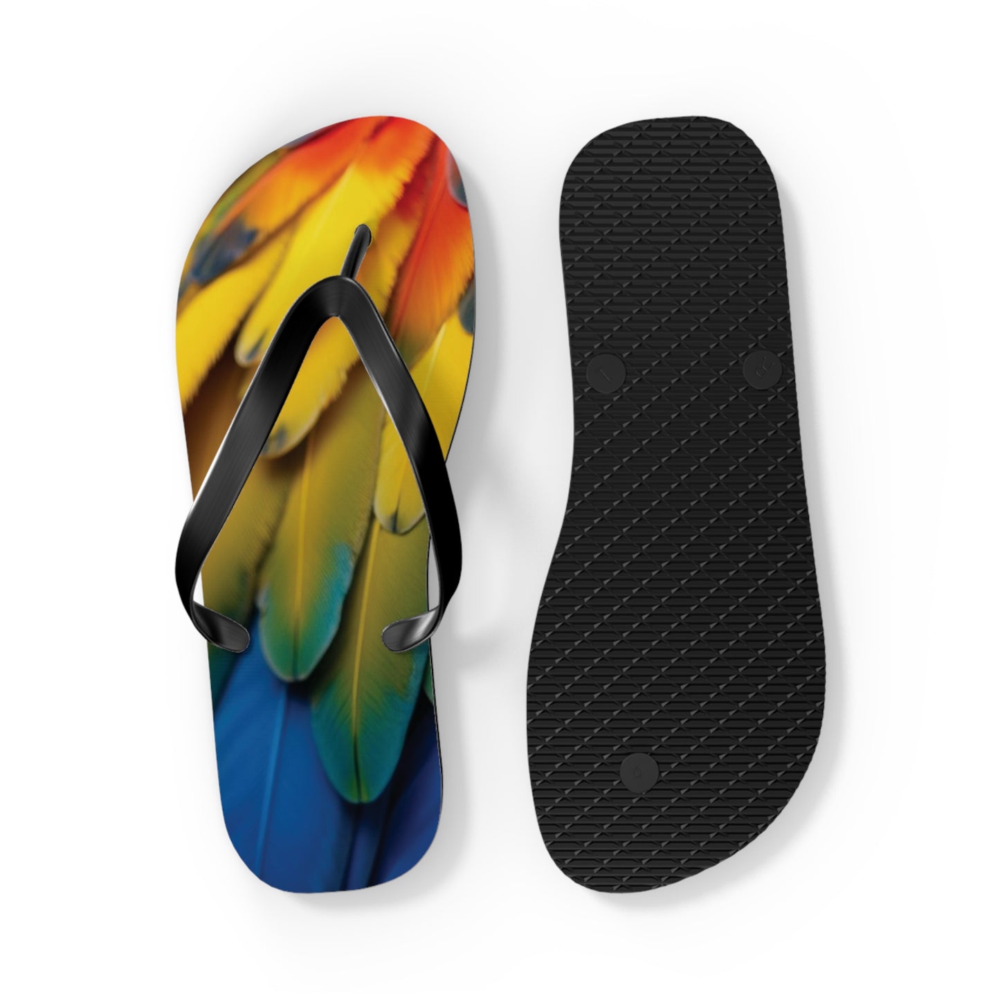 Flip Flops - Macaw Feathers