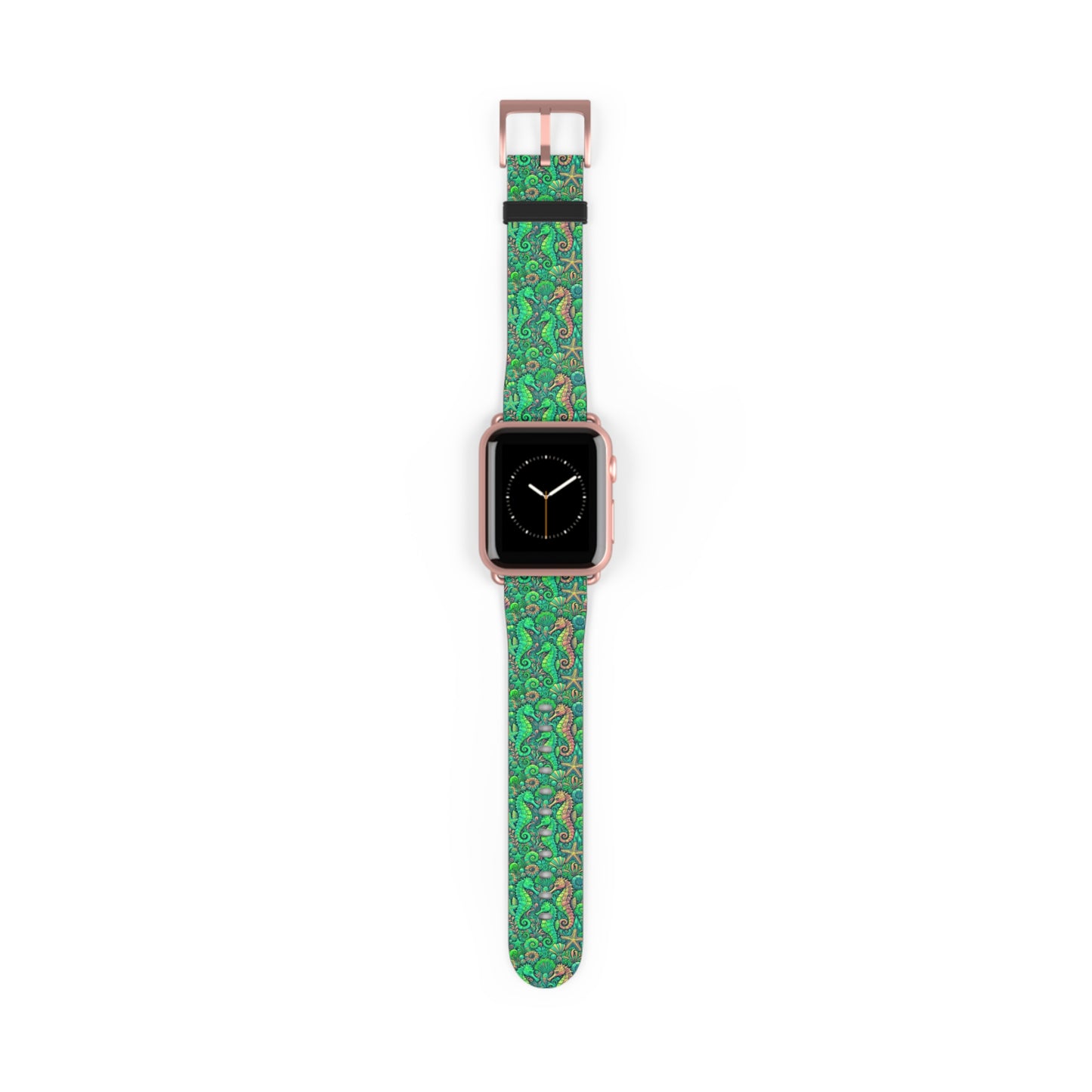 Apple Watch Band - Tropical Seahorse Trio, Lime Green