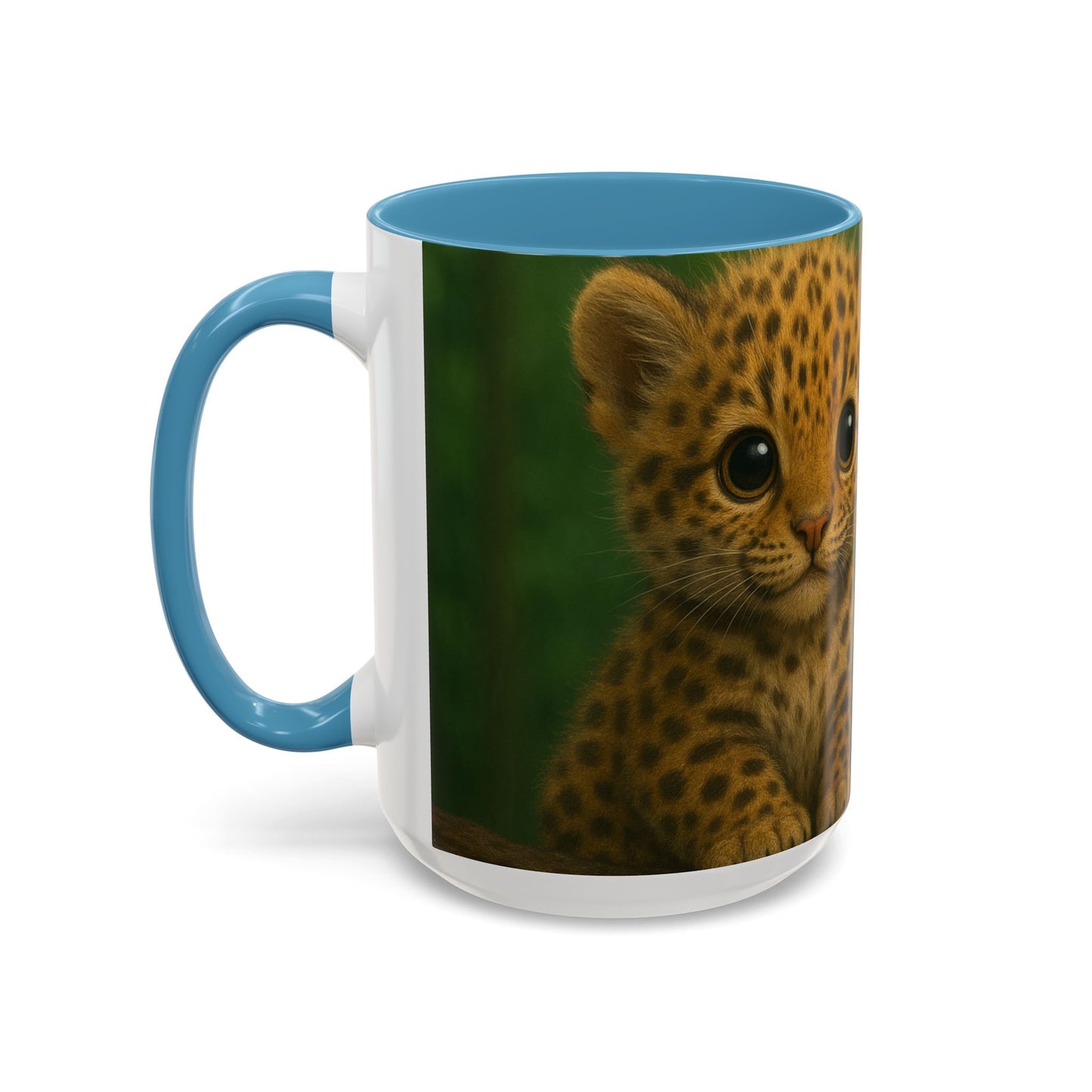 Accent Color Coffee Mug (11, 15oz), 8 Colors - Baby Jaguars