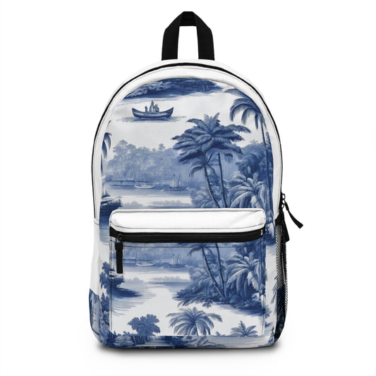 Tropical Backpack  / My Last Voyage, White