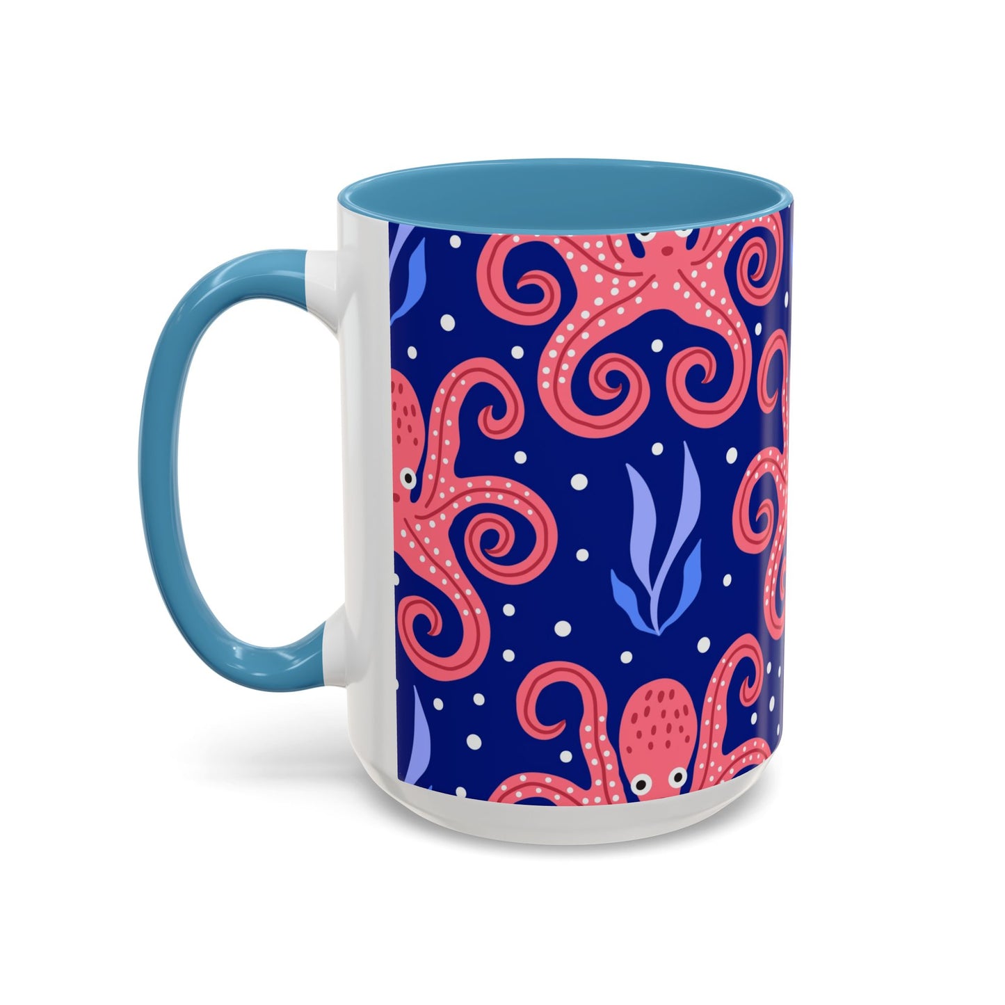 Accent Coffee Mug (11, 15oz), Tentacle Twist Octopus / Various Colors