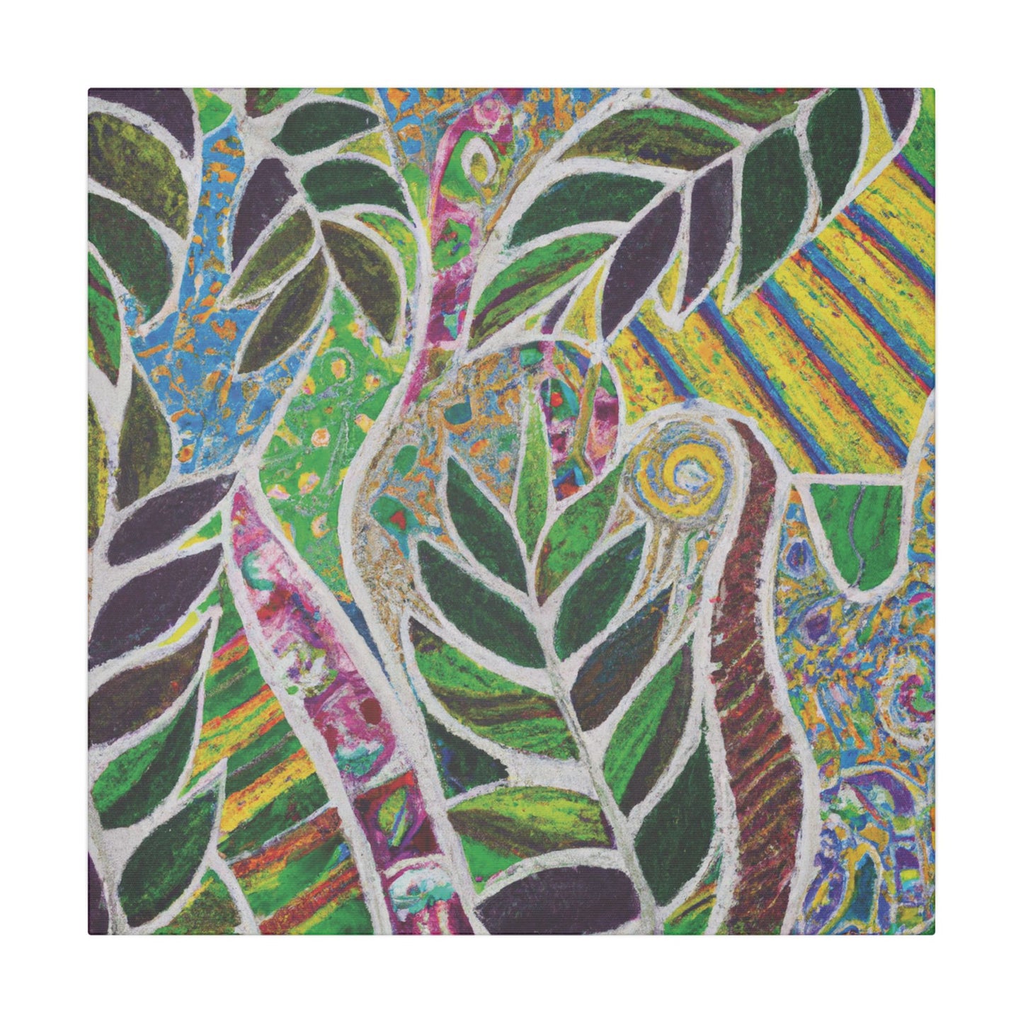 Tropical Canvas Artwork - Stretched Canvas Print, Many Sizes / Amazon Whimsy