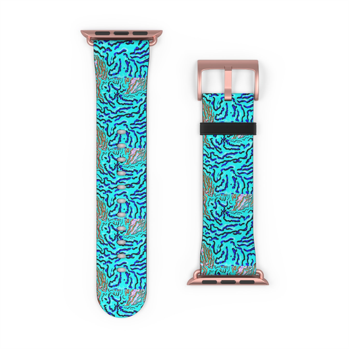 Apple Watch Band - Coastal Wild Coral, Turquoise