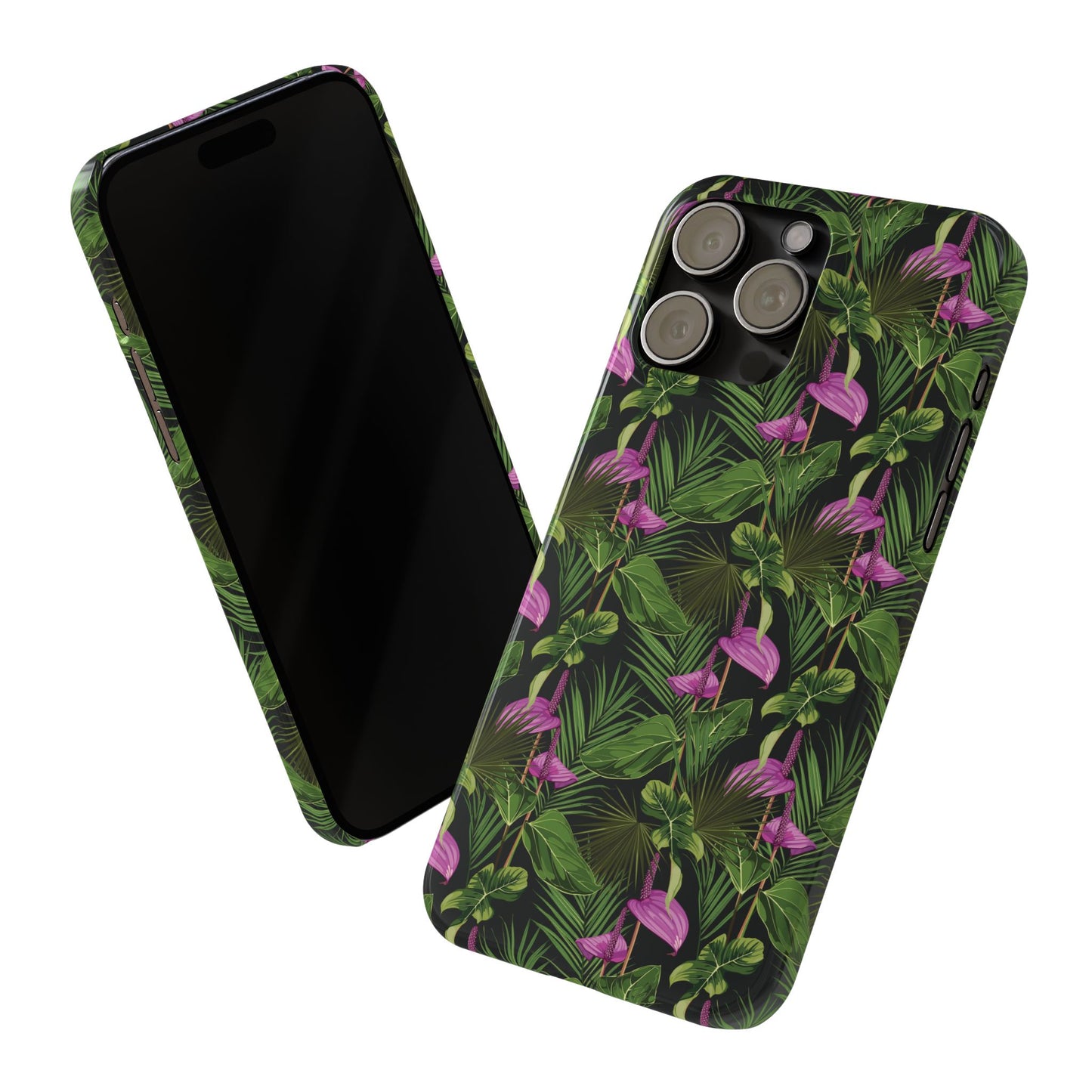 Slim Phone Cases - Anthurium and Palm