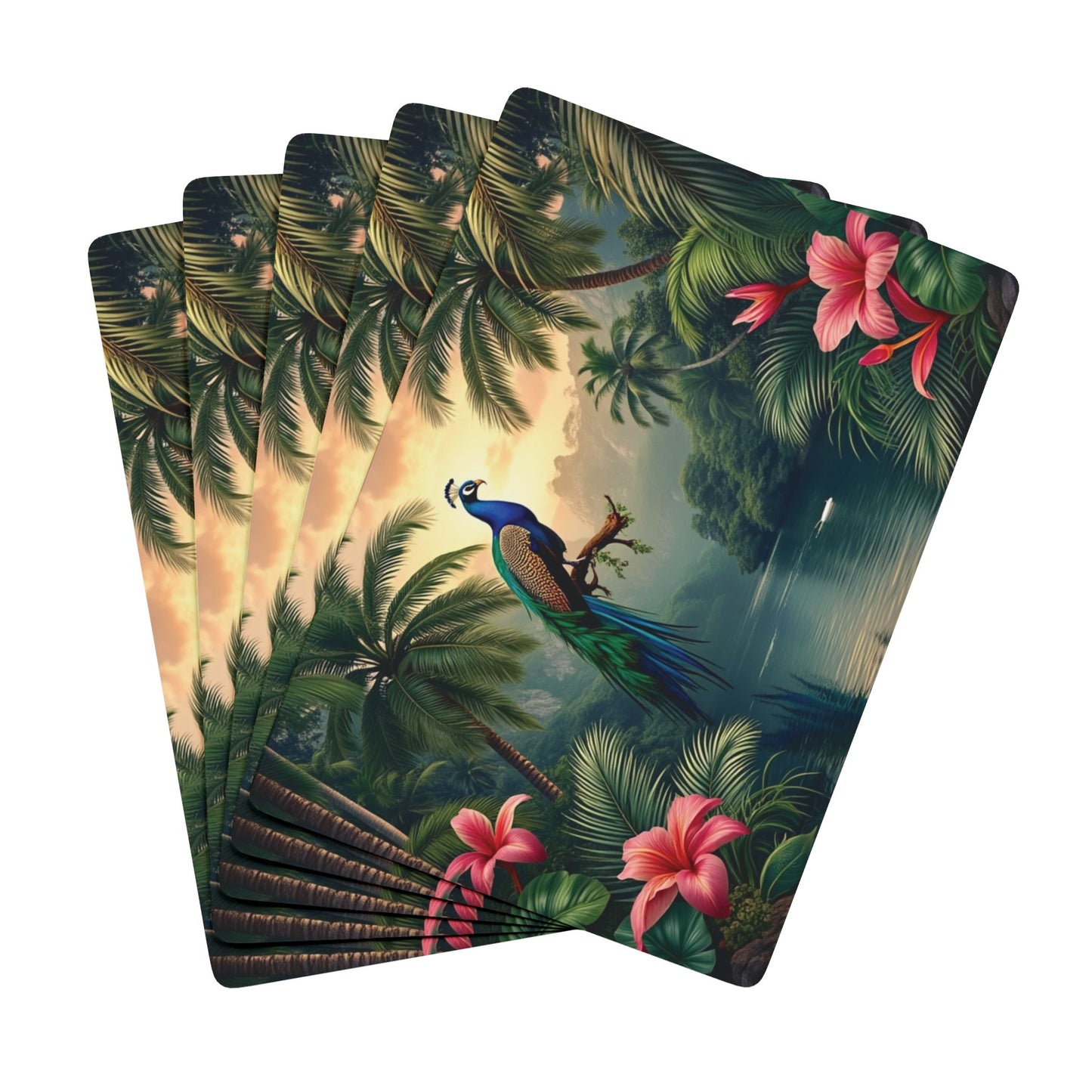 Poker Playing Cards - Peacock Guardian of the Rainforest