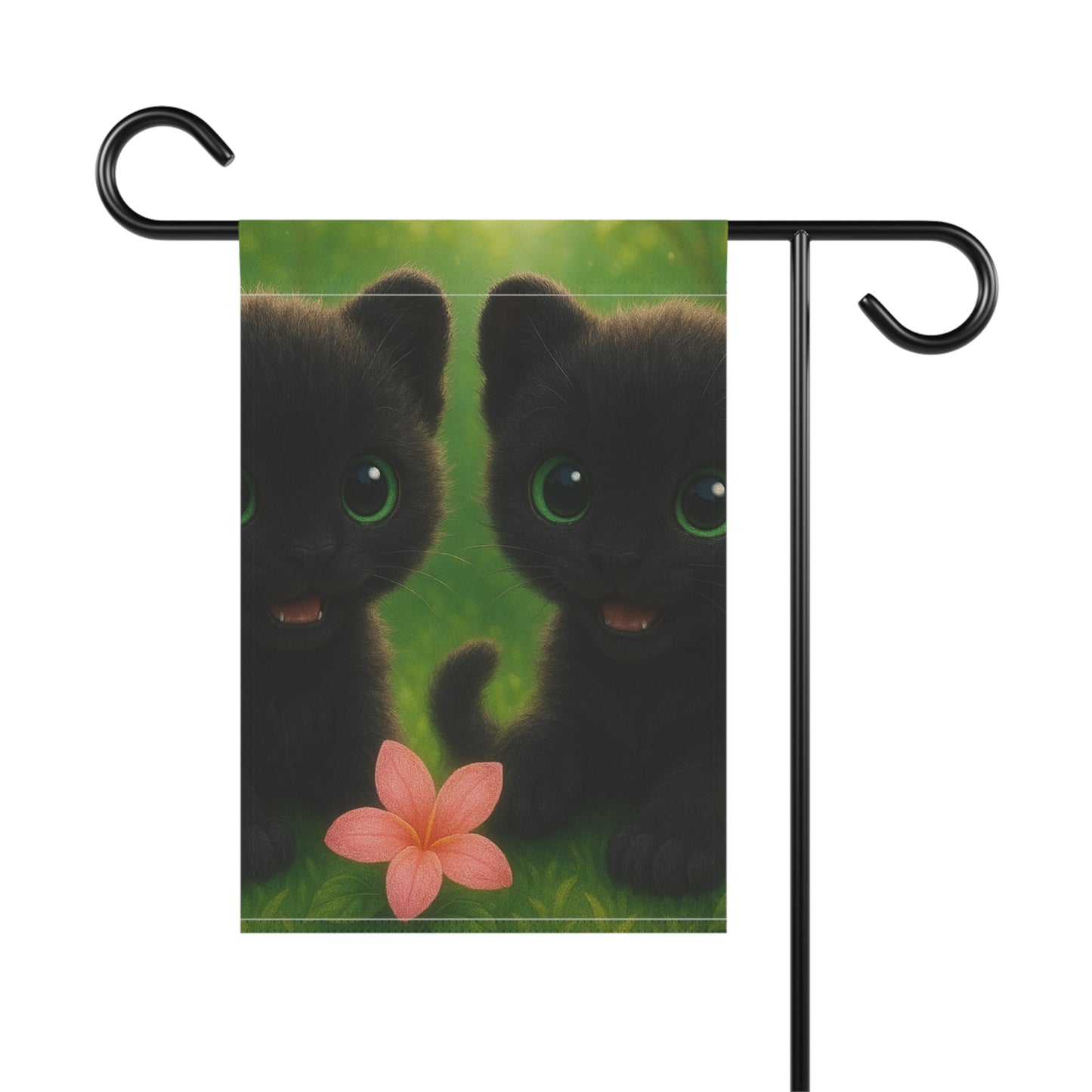 Tropical Garden Flag - Perfect for Outdoor Decor / Baby Black Panthers