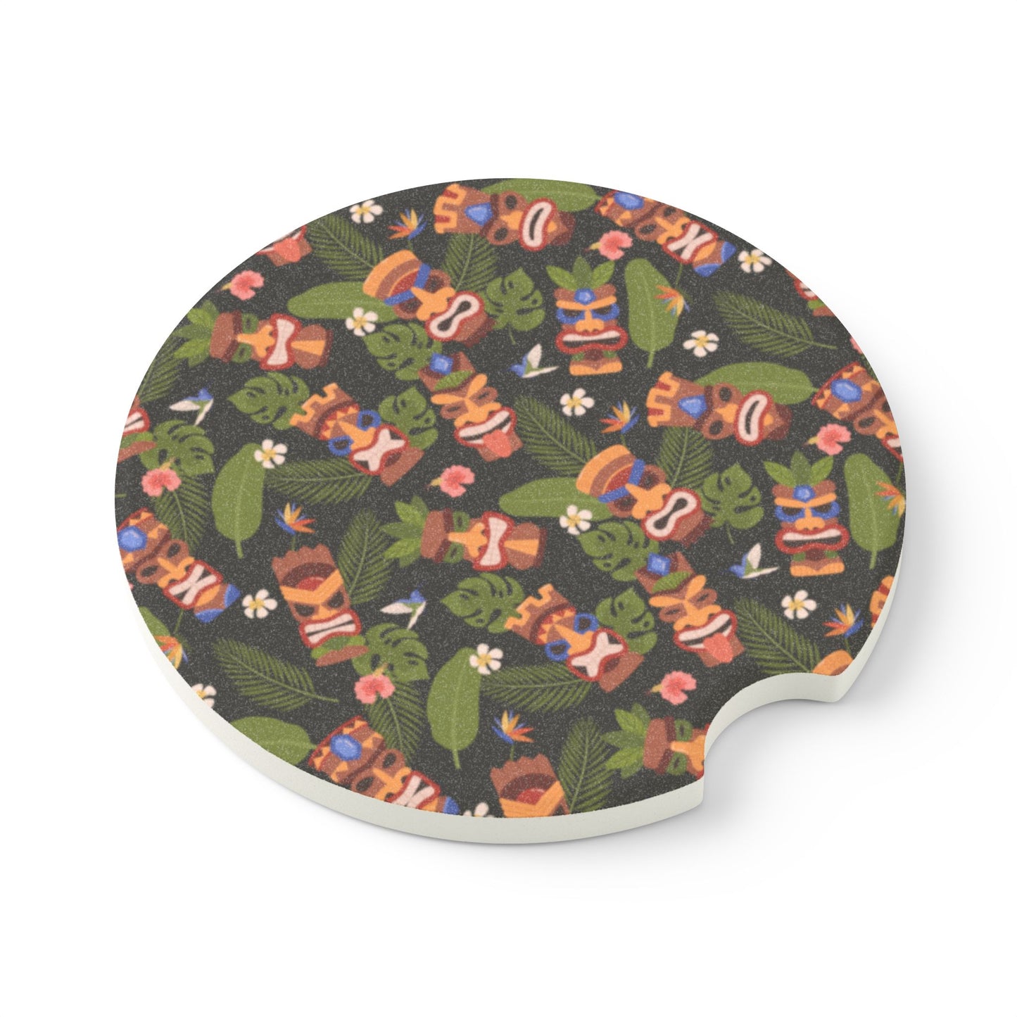 Soapstone Car Coaster - Tiny Tiki Masks