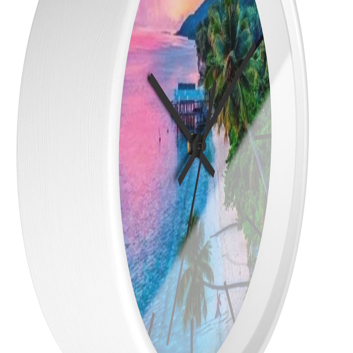 Wall Clock, Pink Island Time, Hands/Base Variants