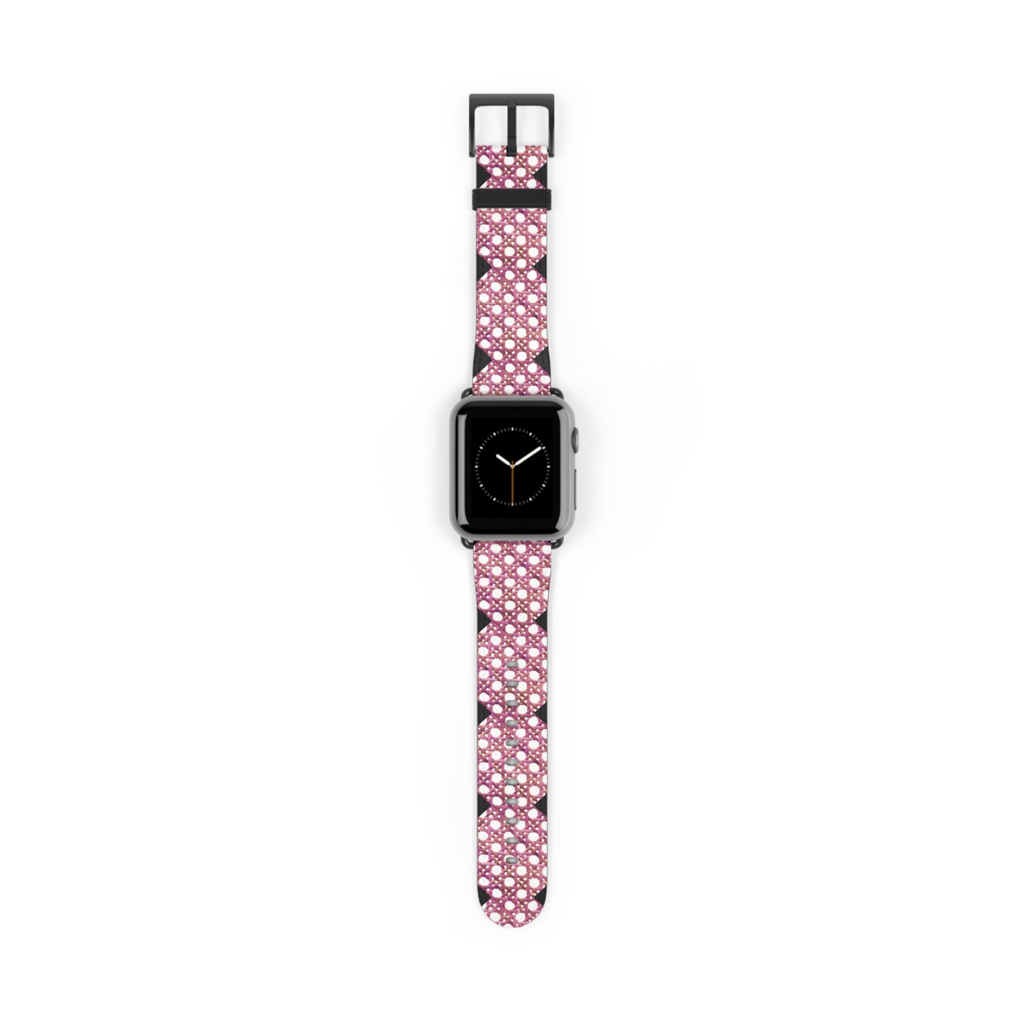 Apple Watch Band - Hibiscus Wicker Chair Weave, Black