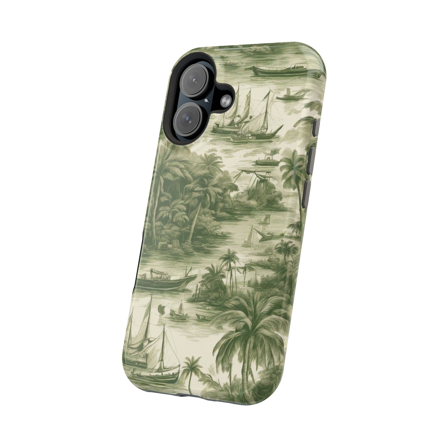 Magnetic Tough Cases, Tropical Toile #1, Green, Various Models