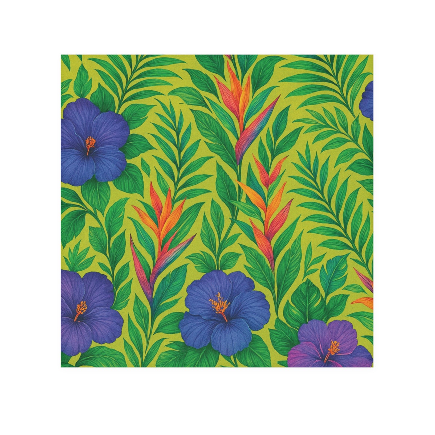 Face Towel - Midnight Flower Lime