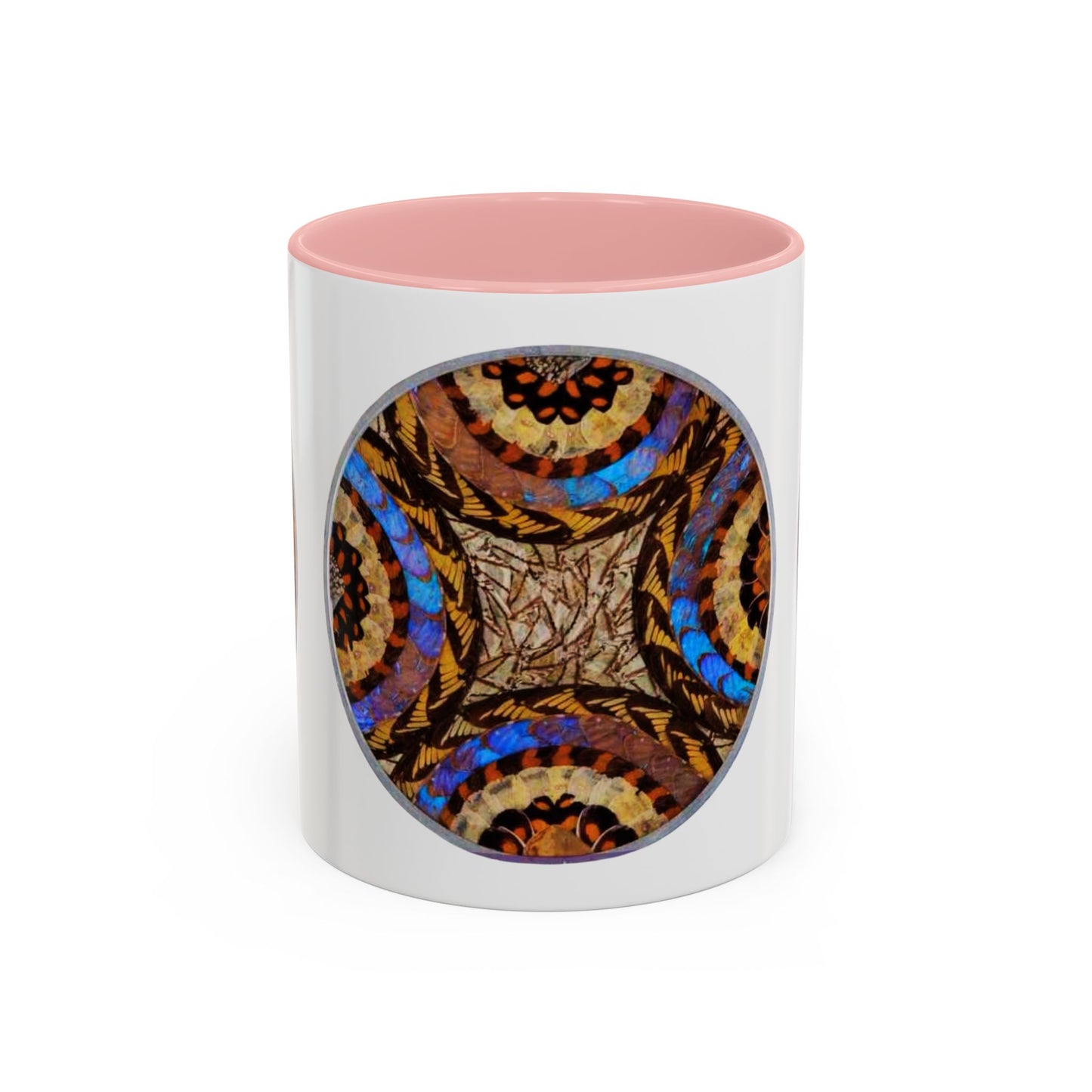 Accent Coffee Mug (11, 15oz), 8 Colors - Real Butterfly Wings Plate #3