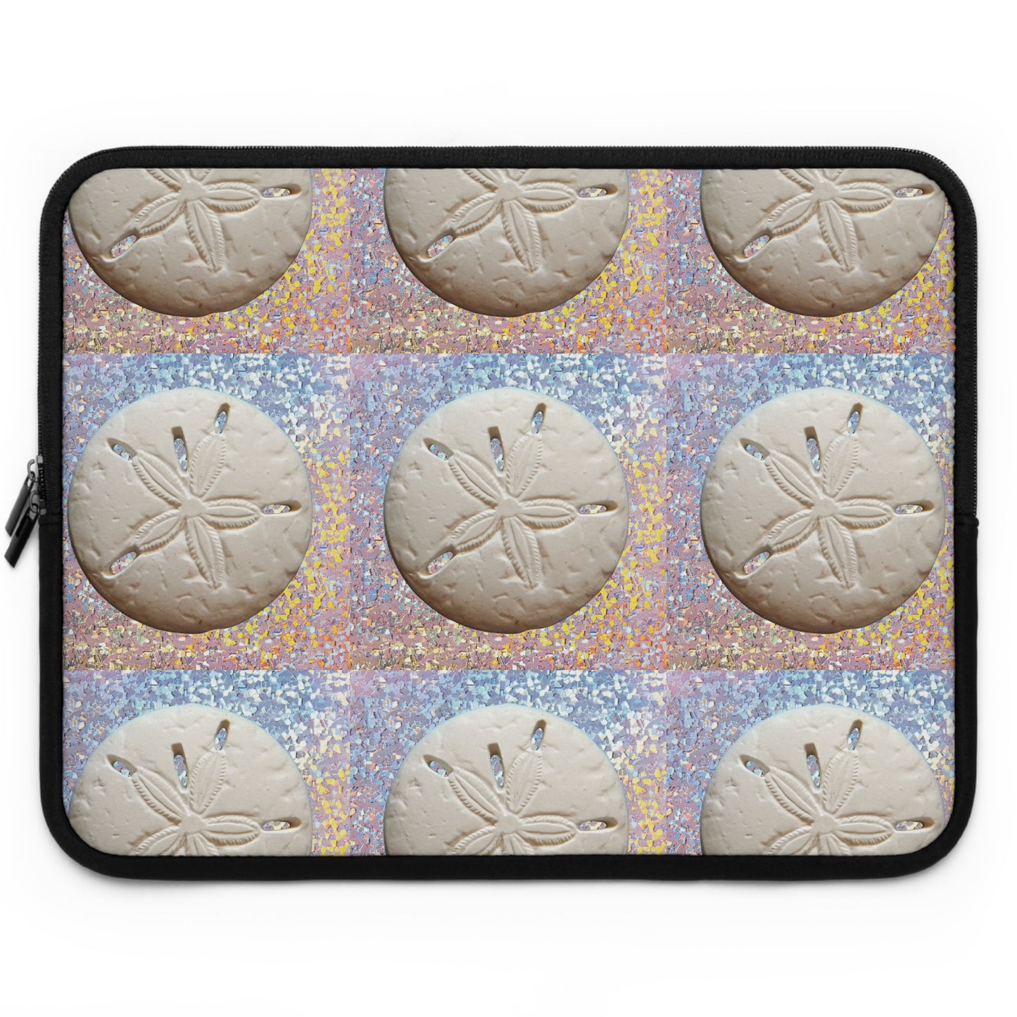 Tropical Laptop Sleeve, 5 Sizes - Perfect for Beach Lovers & Students / Disco Sand Dollar, Repeat