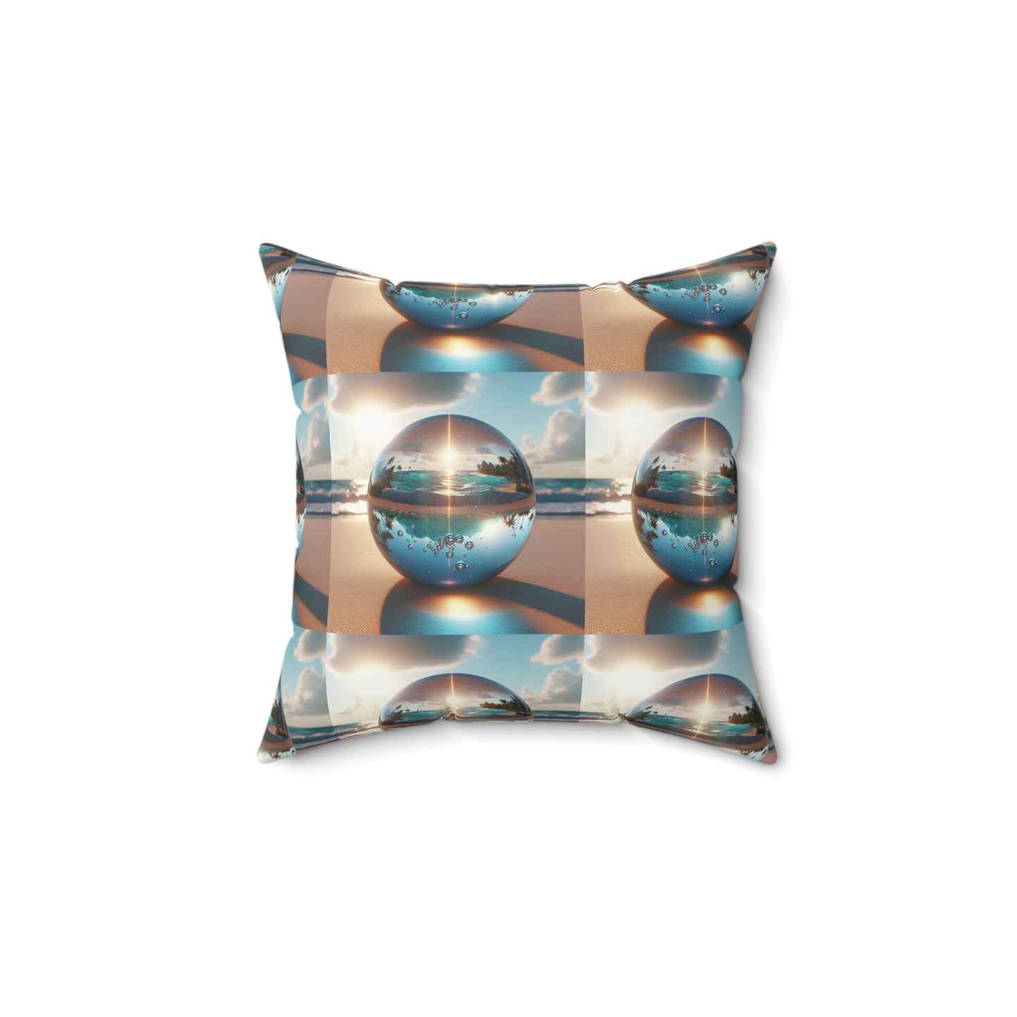 Decorative Pillow - Accent Cushion, 4 Sizes / Beach Illusion Ball