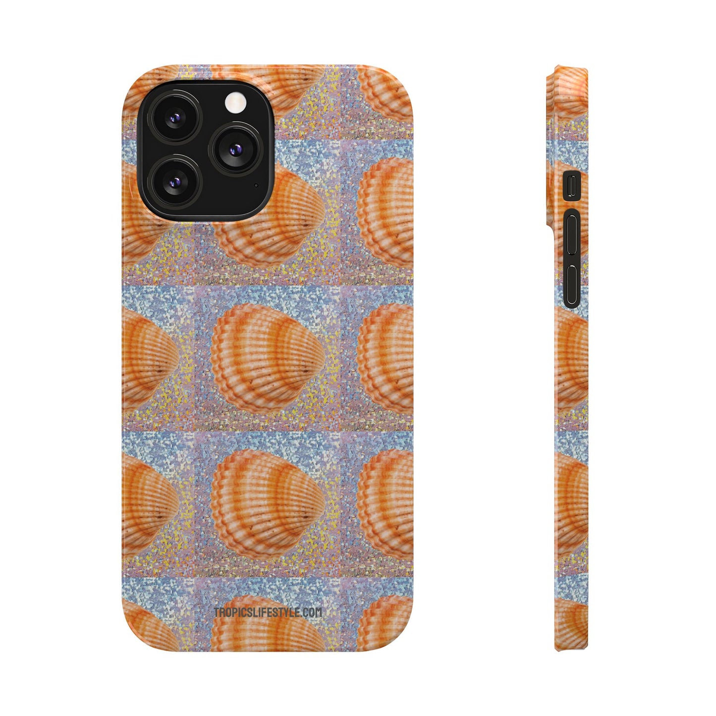 Slim Phone Cases - Disco Orange Scallop