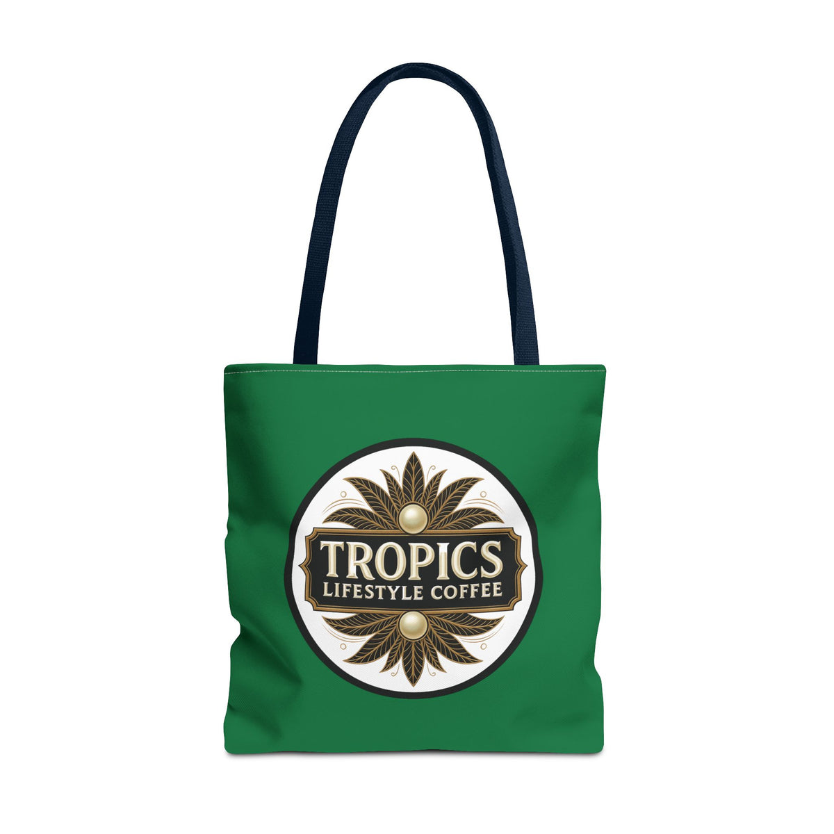 Tropics Lifestyle Coffee Tote Bag - 3 Sizes / Dark Green